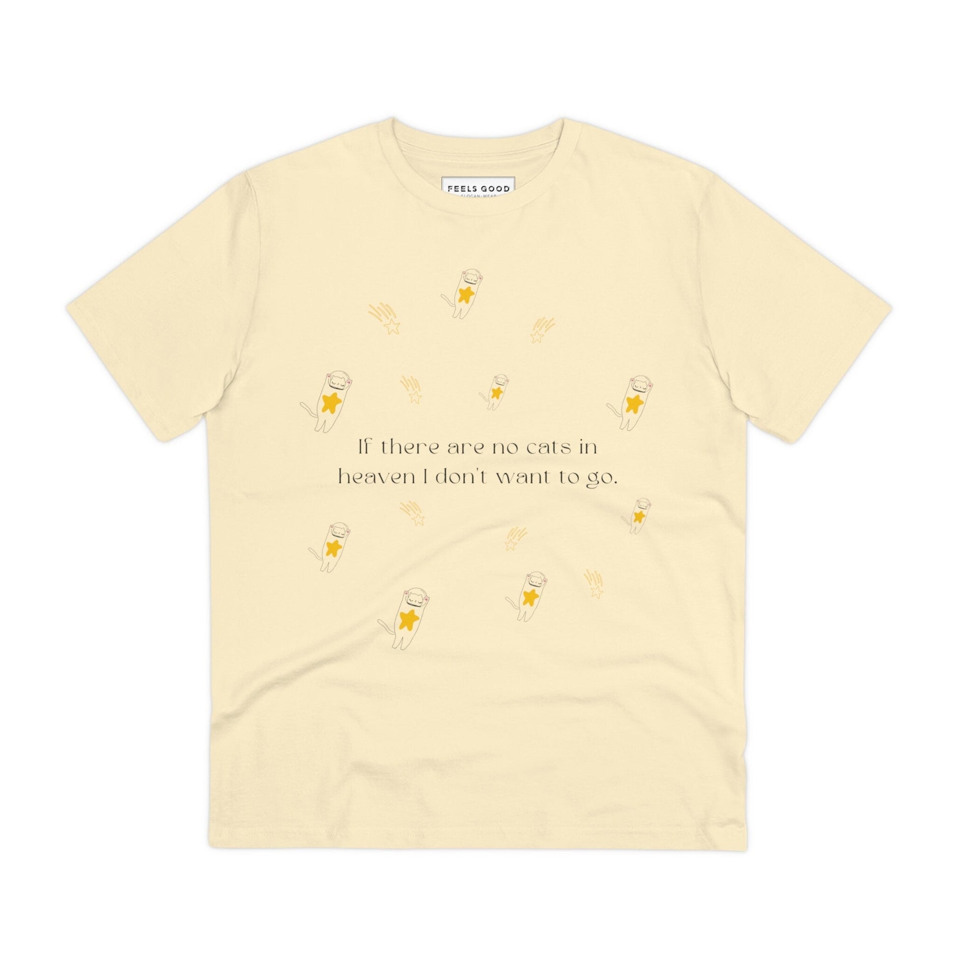 Organic Cotton 'Heavenly Cats' Funny Cat T-shirt - Fun Cat T shirt