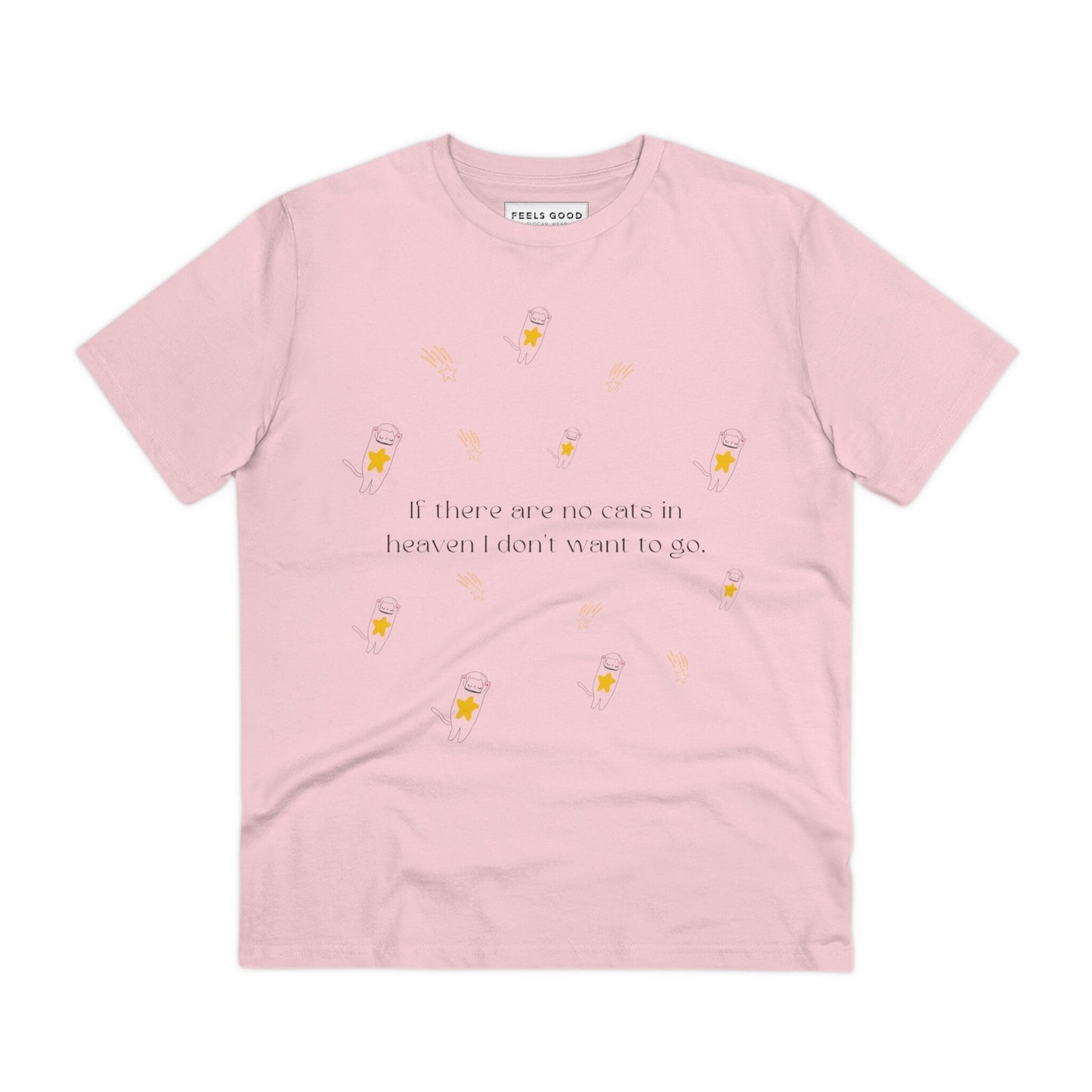 Organic Cotton 'Heavenly Cats' Funny Cat T-shirt - Fun Cat T shirt