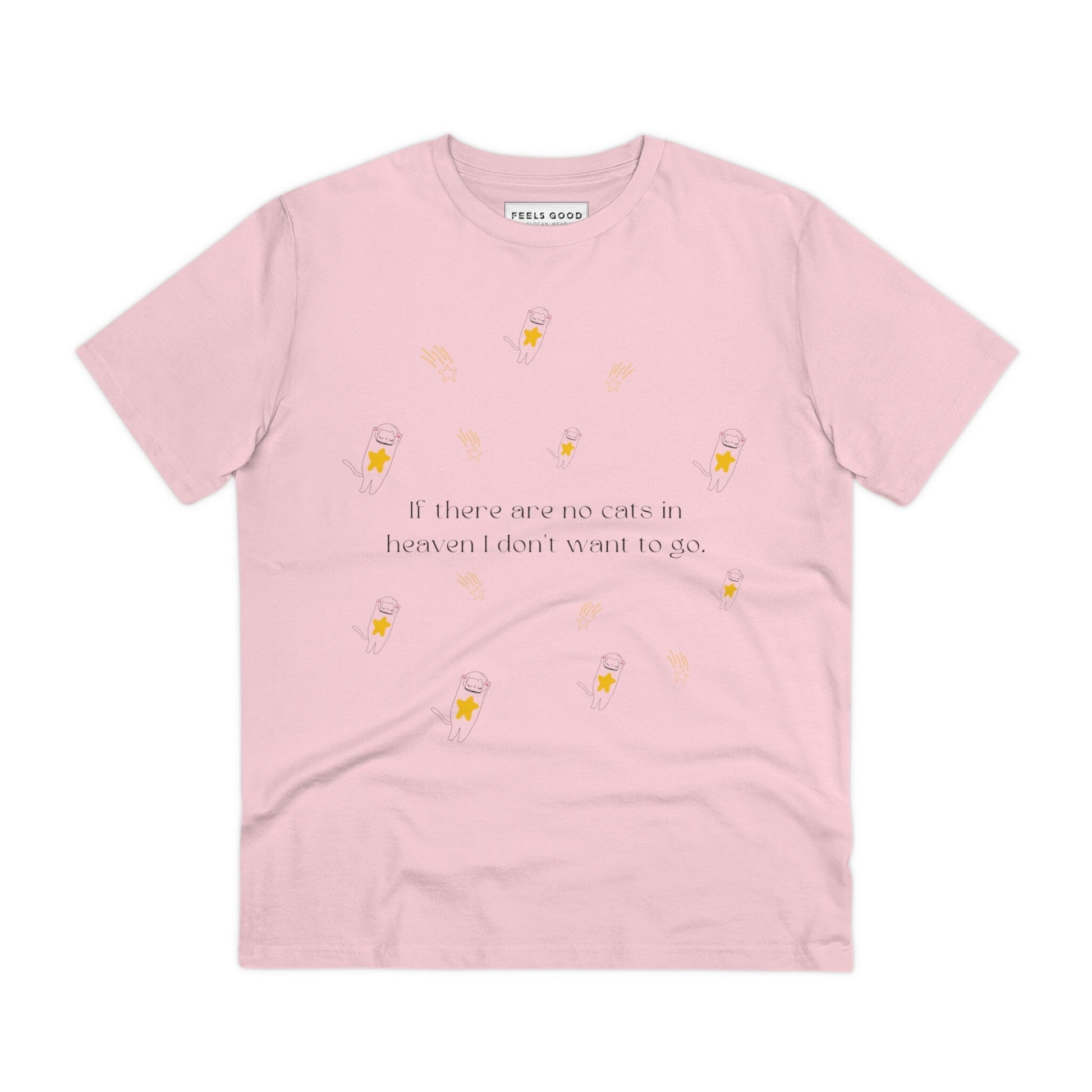 Organic Cotton 'Heavenly Cats' Funny Cat T-shirt - Fun Cat T shirt
