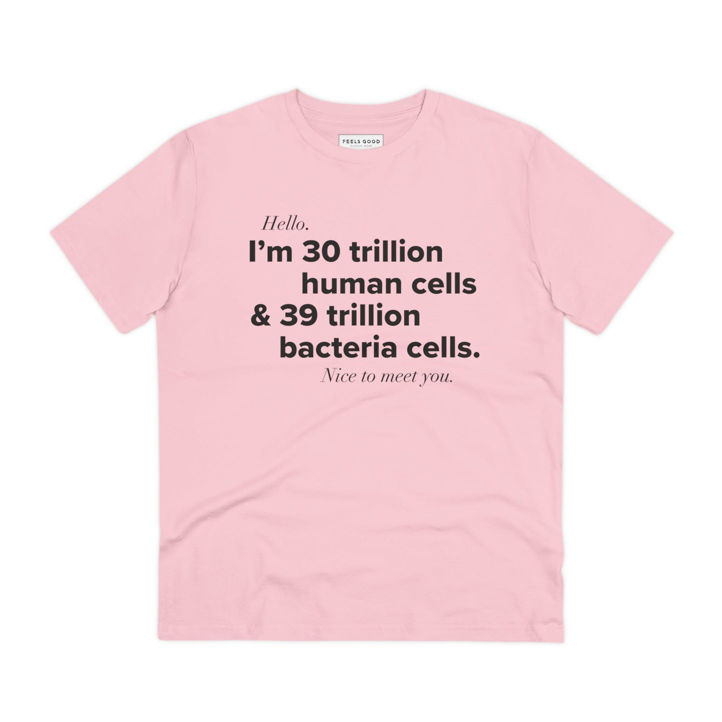 Organic Cotton 'Human Cells' T-shirt inspired by thoughtful trends and subtle nostalgia

