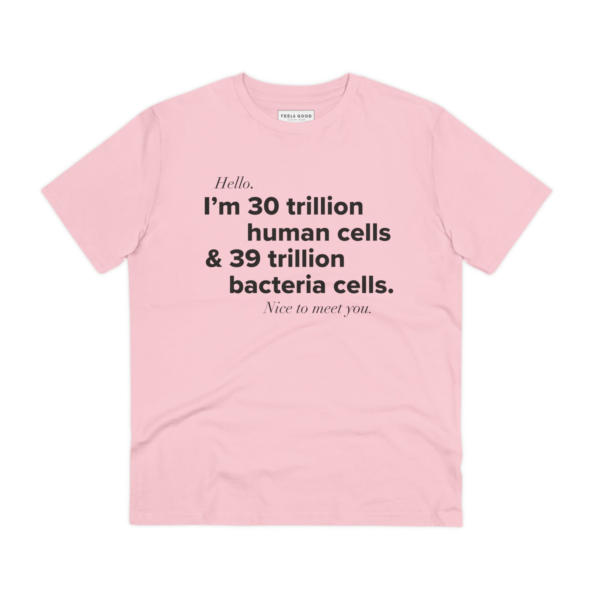 Organic Cotton 'Human Cells' T-shirt inspired by thoughtful trends and subtle nostalgia

