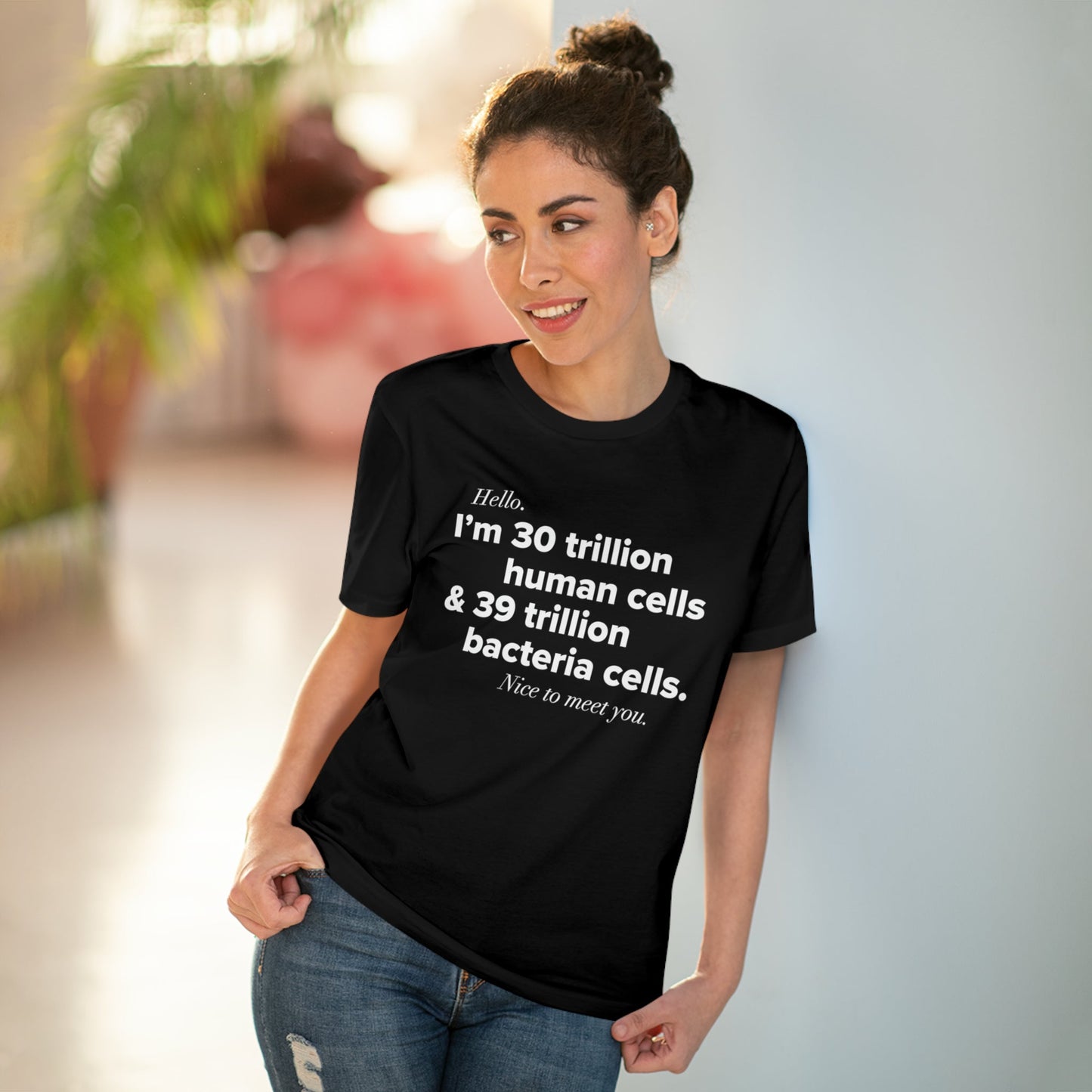 Organic Cotton 'Human Cells' T-shirt – bold and book-smart streetwear statement

