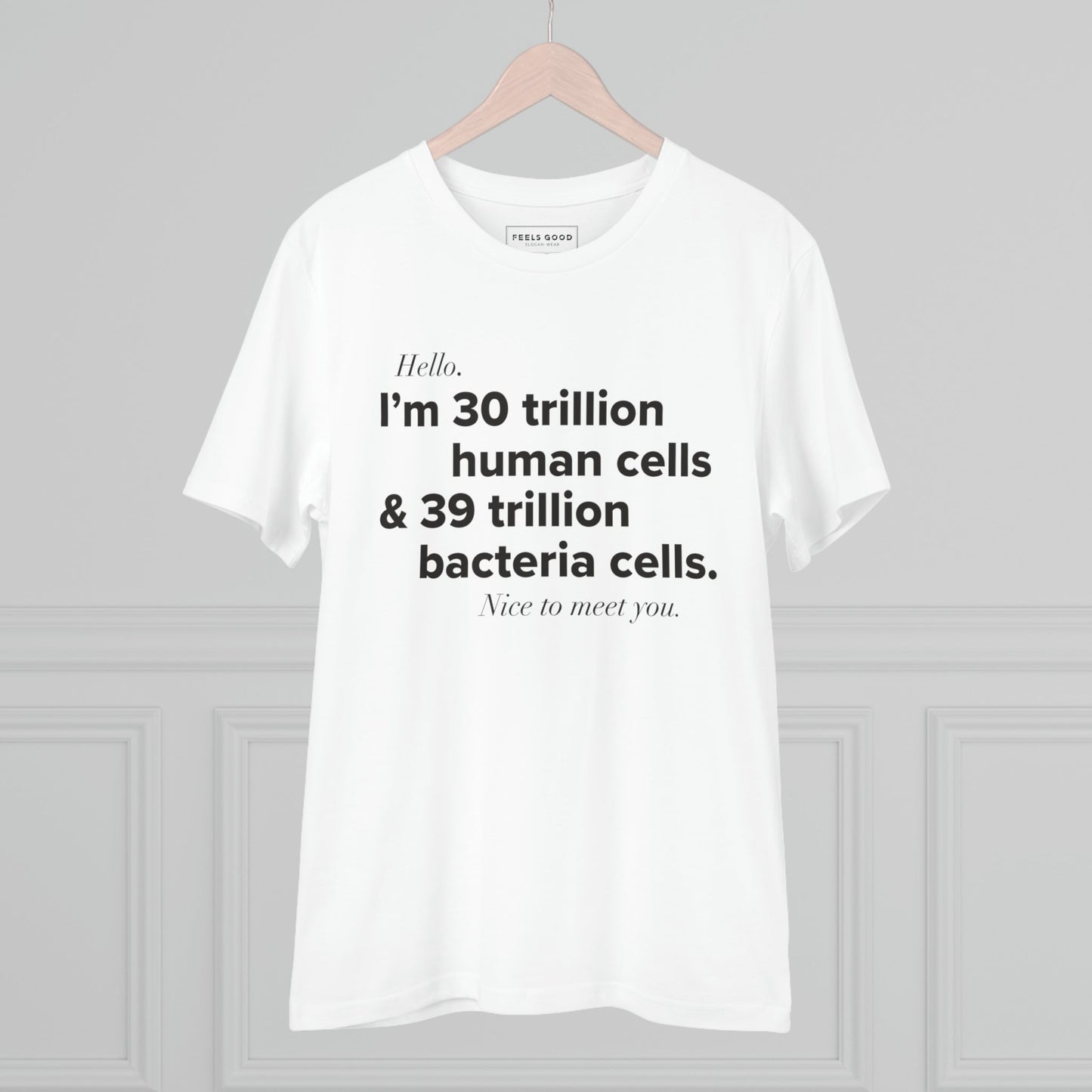 Organic Cotton 'Human Cells' T-shirt – a wardrobe win with smart and stylish vibes

