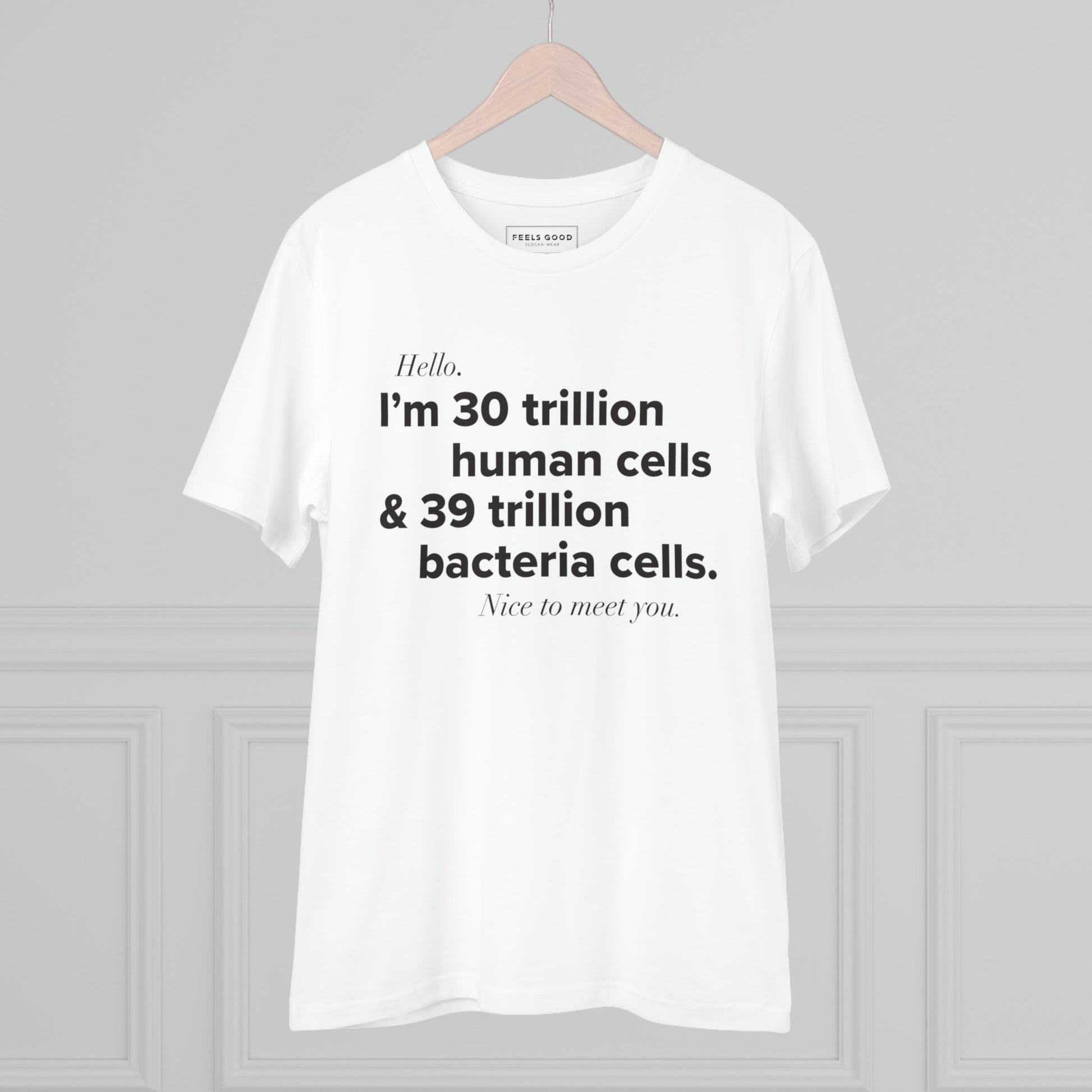 Organic Cotton 'Human Cells' T-shirt – a wardrobe win with smart and stylish vibes

