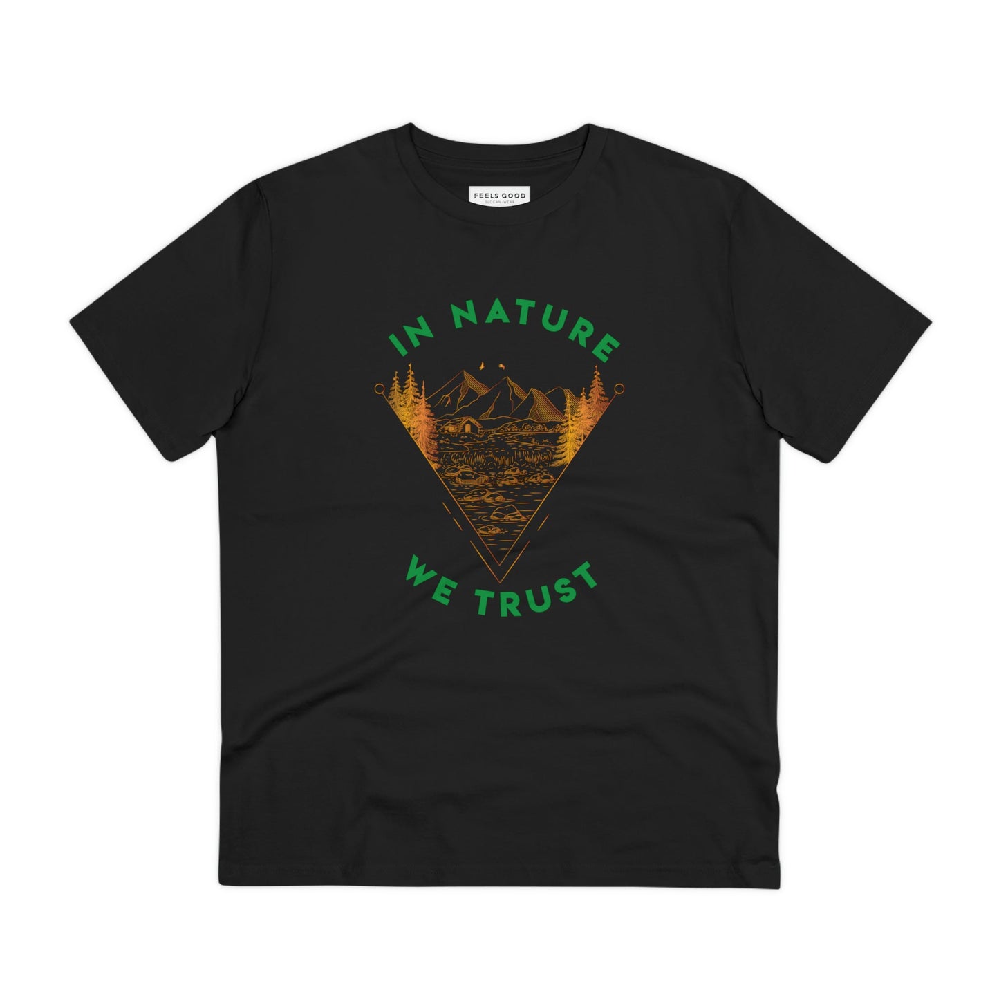 Get ready for a walk in the organic cotton 'In Nature We Trust' t-shirt, designed for nature.