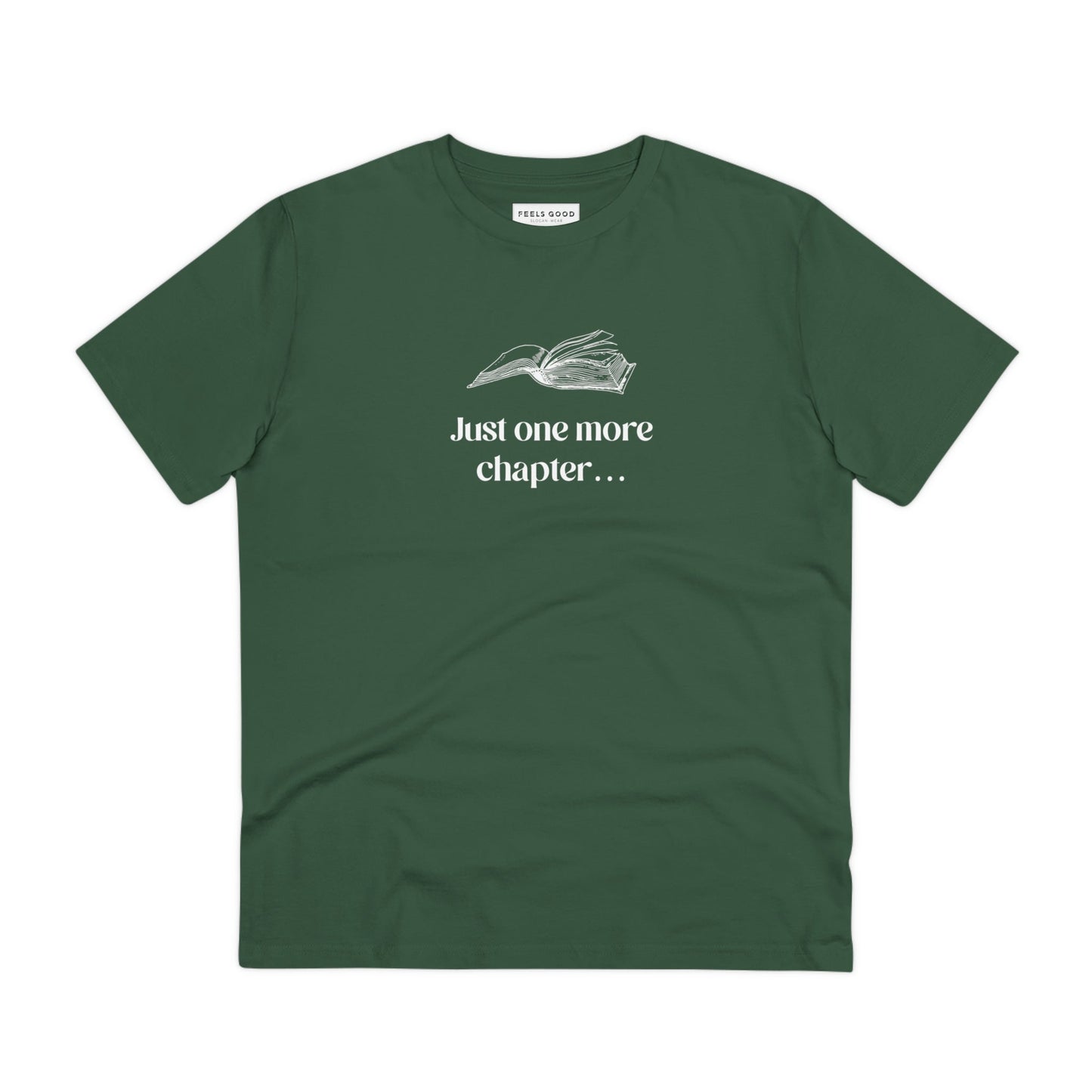 Organic Cotton 'Just One More Chapter…' Books T-shirt — a must-have for music and book lovers

