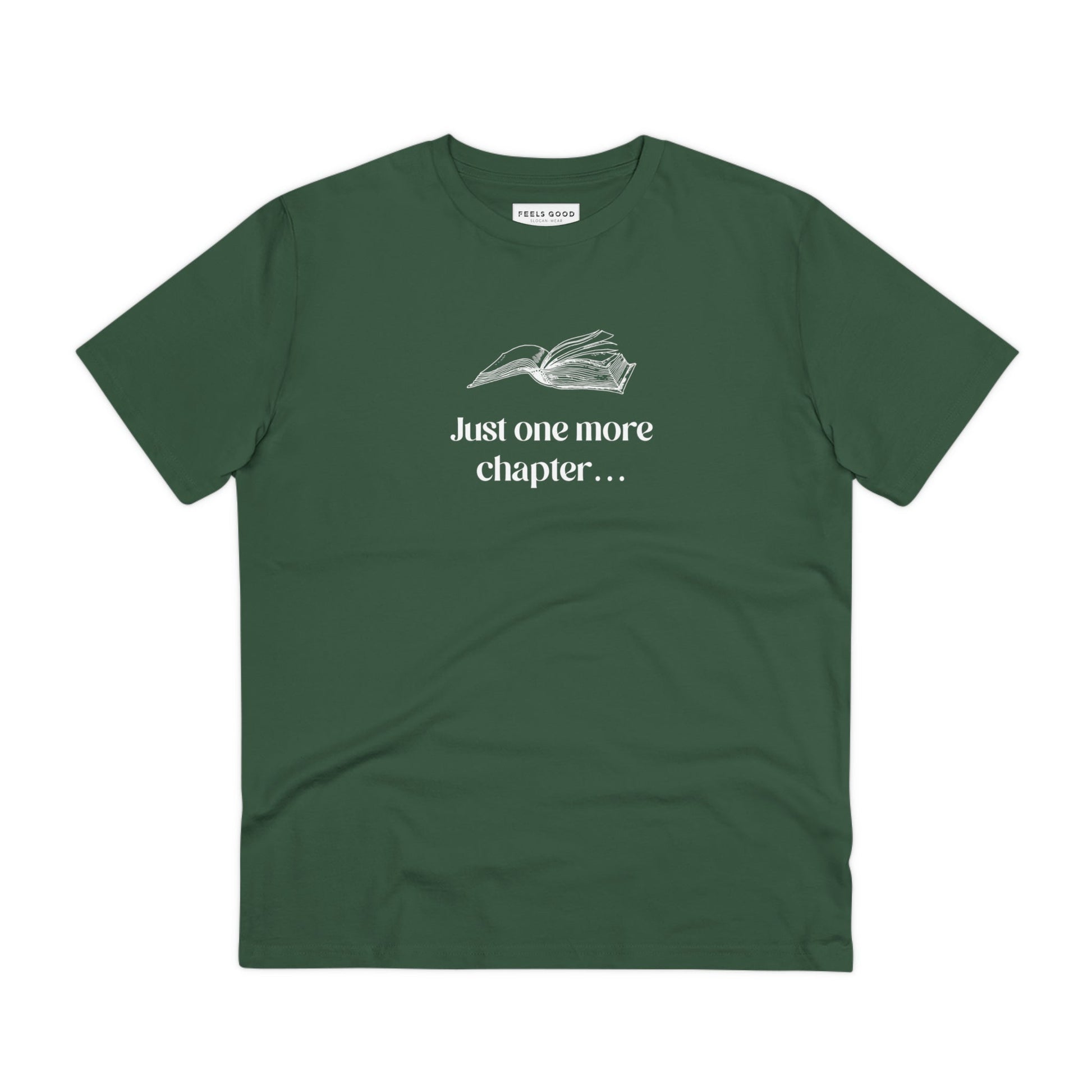 Organic Cotton 'Just One More Chapter…' Books T-shirt — a must-have for music and book lovers


