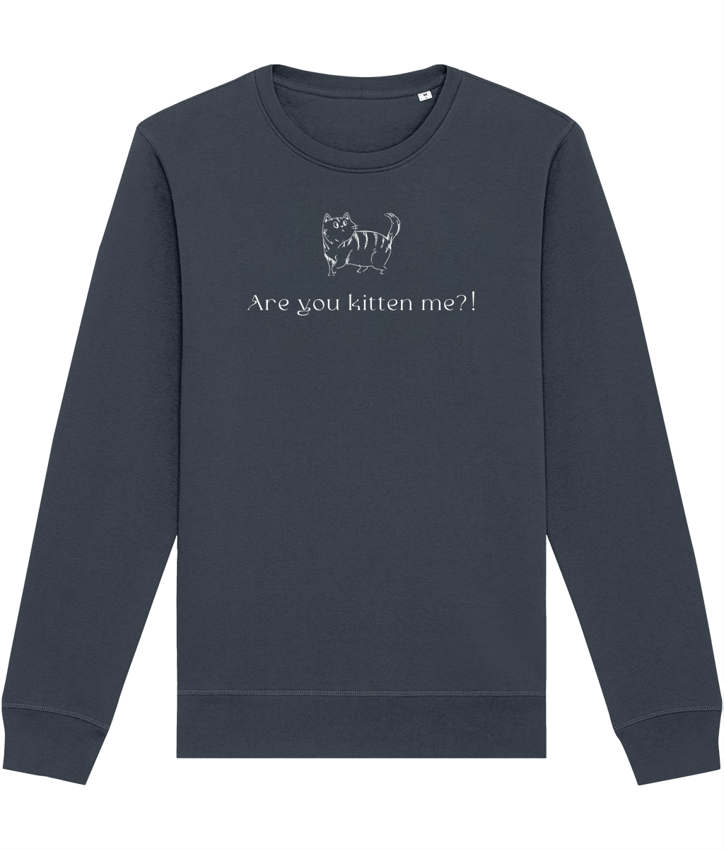 Cute and comfy 'Kittening Me' sweater with fun kitty design

