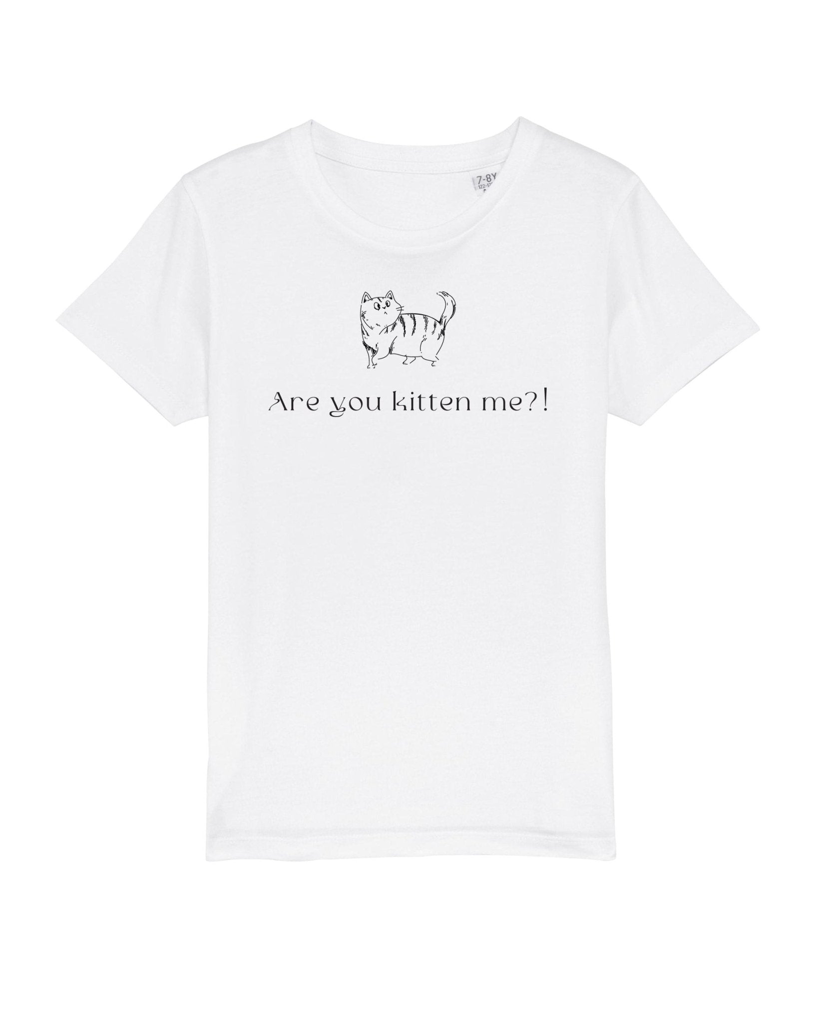 Cute cat t-shirts – 'Kittening Me' Organic Cotton for gender neutral kids clothes

