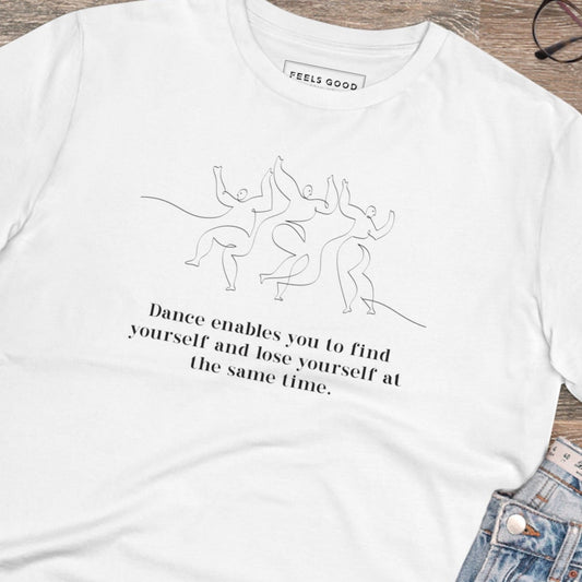 Best selling dance tee: 'Lose Yourself In Dance' organic cotton.

