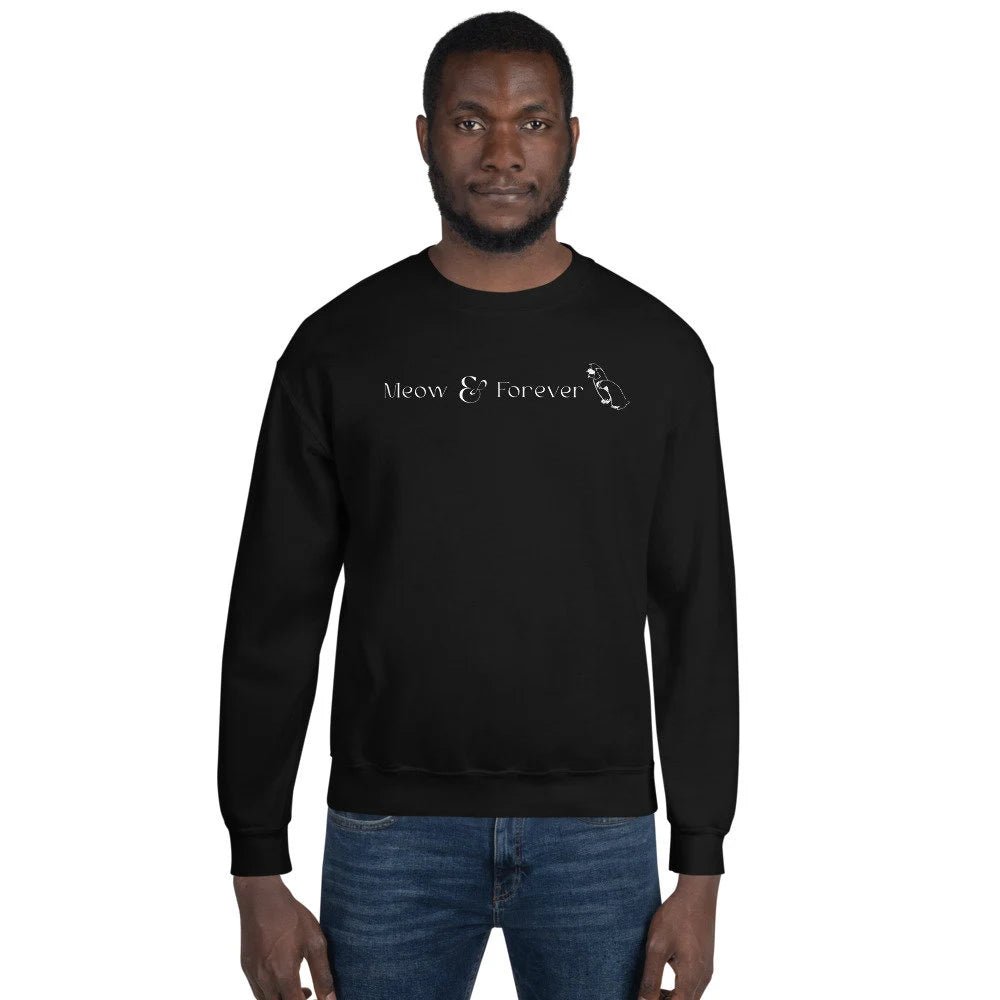 Cute sweatshirt with cats – 'Meow & Forever' edition for animal lovers

