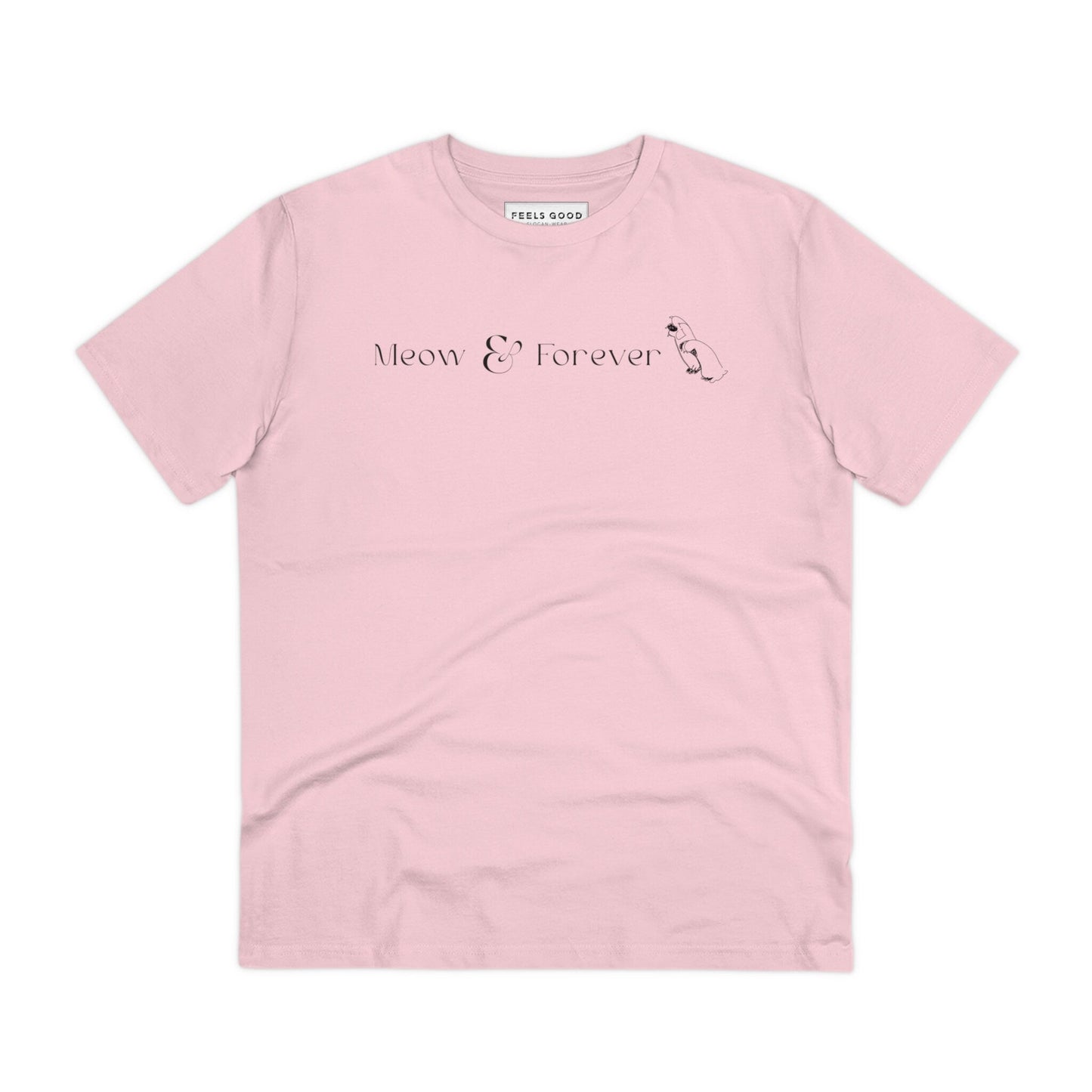 Cat tops for cat lovers – Meow & Forever slogan tee

