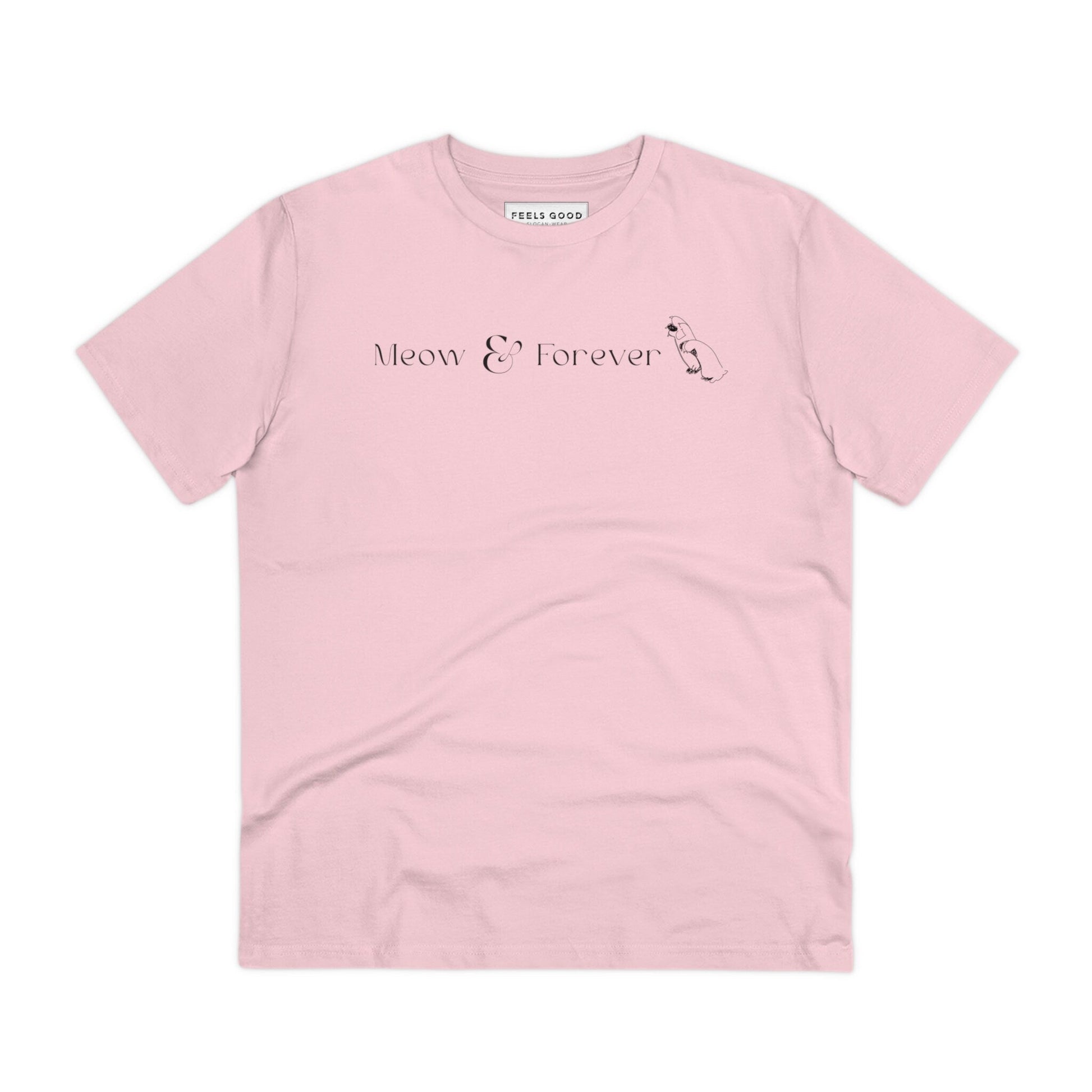 Cat tops for cat lovers – Meow & Forever slogan tee

