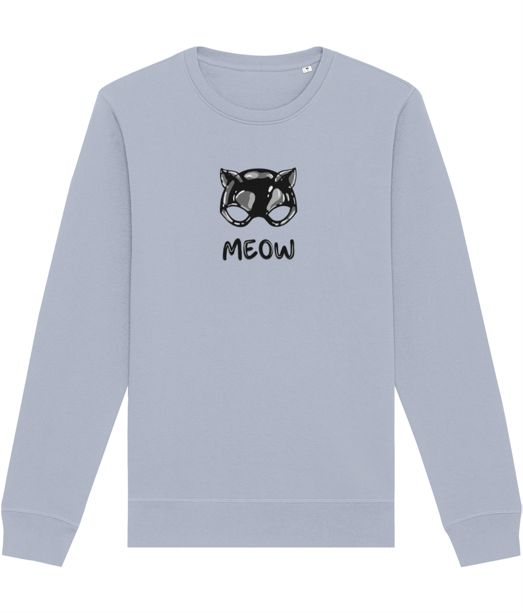 Organic Cotton 'Meow' Funny Cat Sweatshirt - Cat Sweatshirt