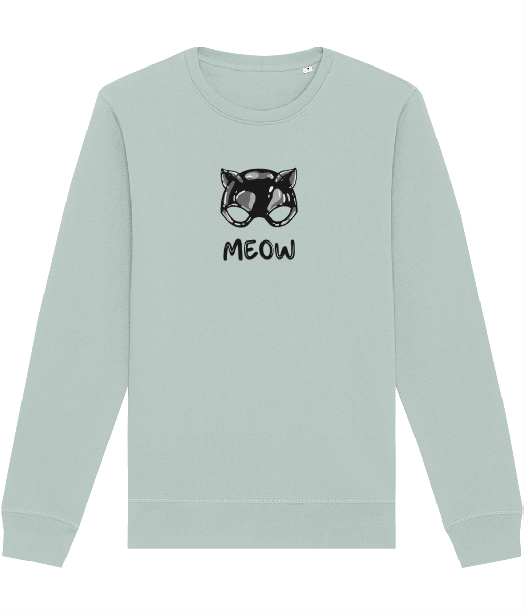Organic Cotton 'Meow' Funny Cat Sweatshirt - Cat Sweatshirt