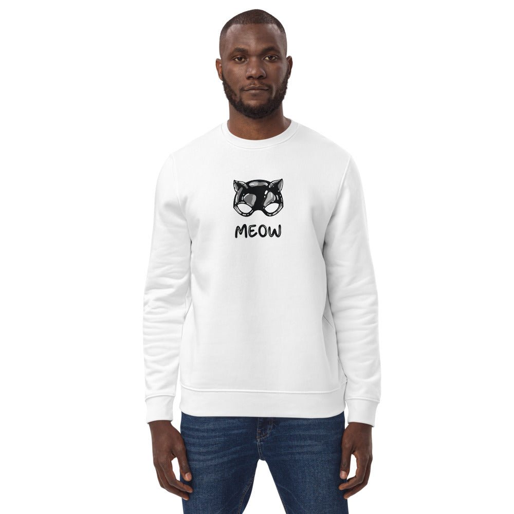 Organic Cotton 'Meow' Funny Cat Sweatshirt - Cat Sweatshirt