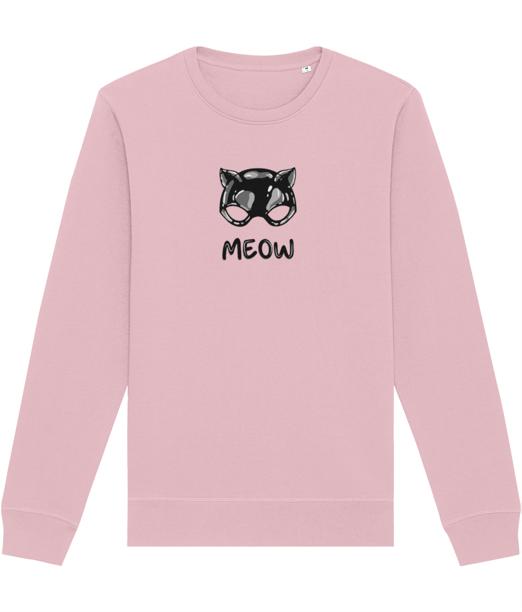 Organic Cotton 'Meow' Funny Cat Sweatshirt - Cat Sweatshirt