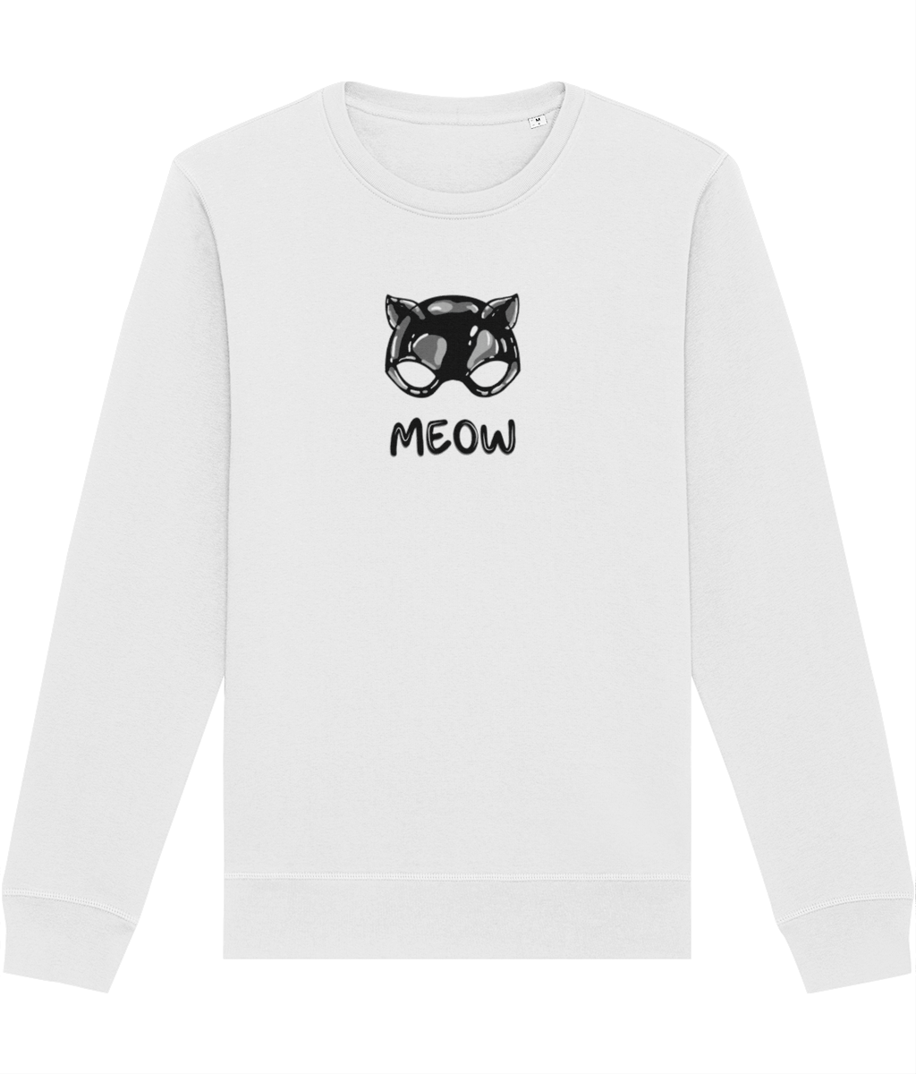 Organic Cotton 'Meow' Funny Cat Sweatshirt - Cat Sweatshirt