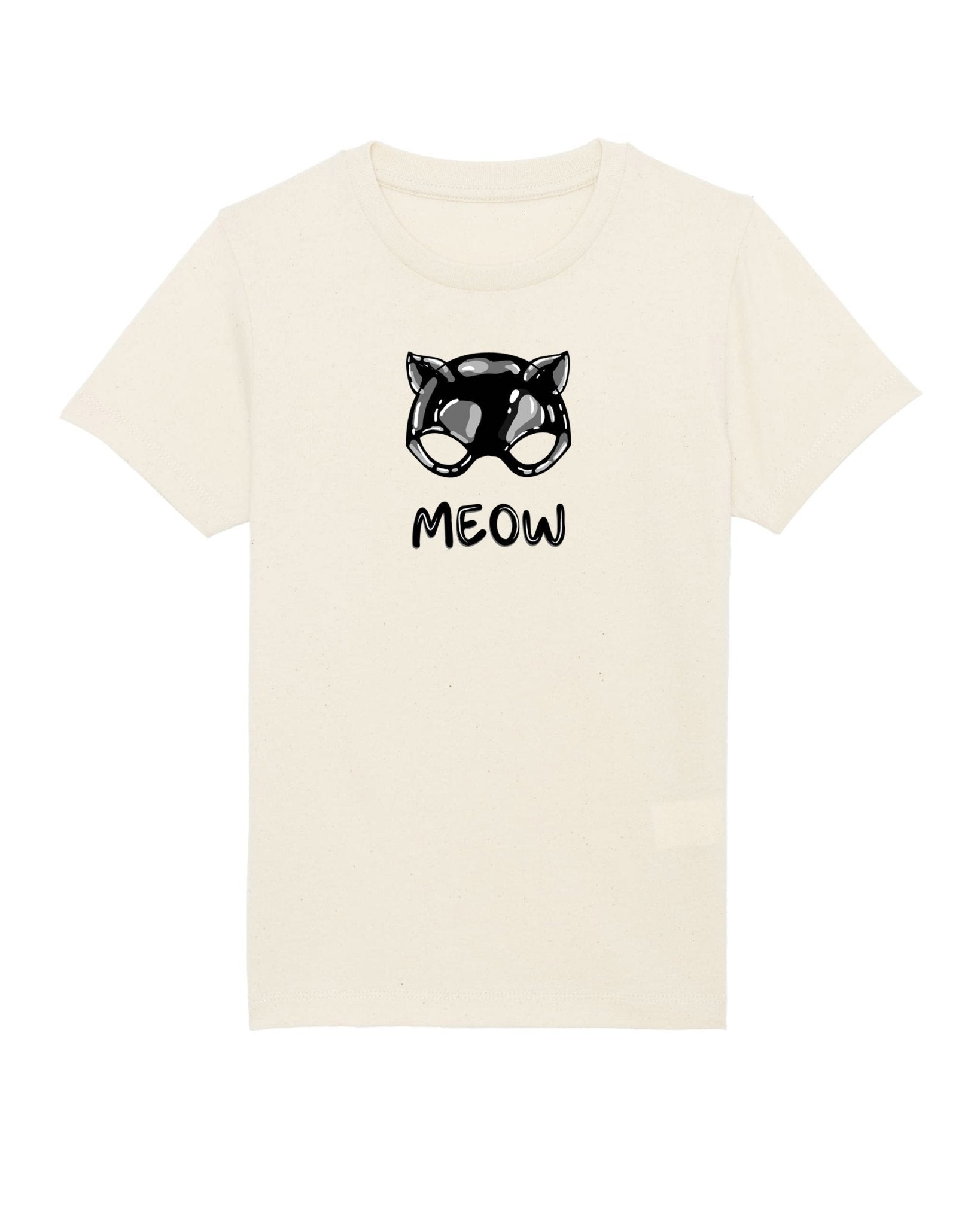 Organic Cotton 'Meow' Kids Funny Cat T-shirt – fun hello kitty outfit for kids

