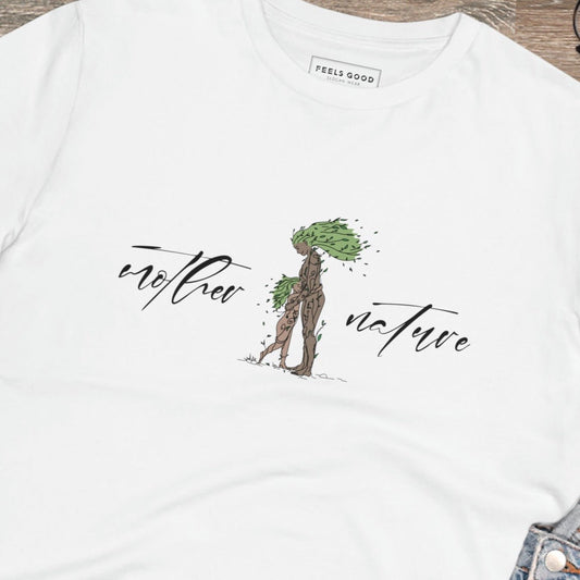 Show your love for nature with the organic cotton 'Mother Nature' eco t-shirt, made for explorers.