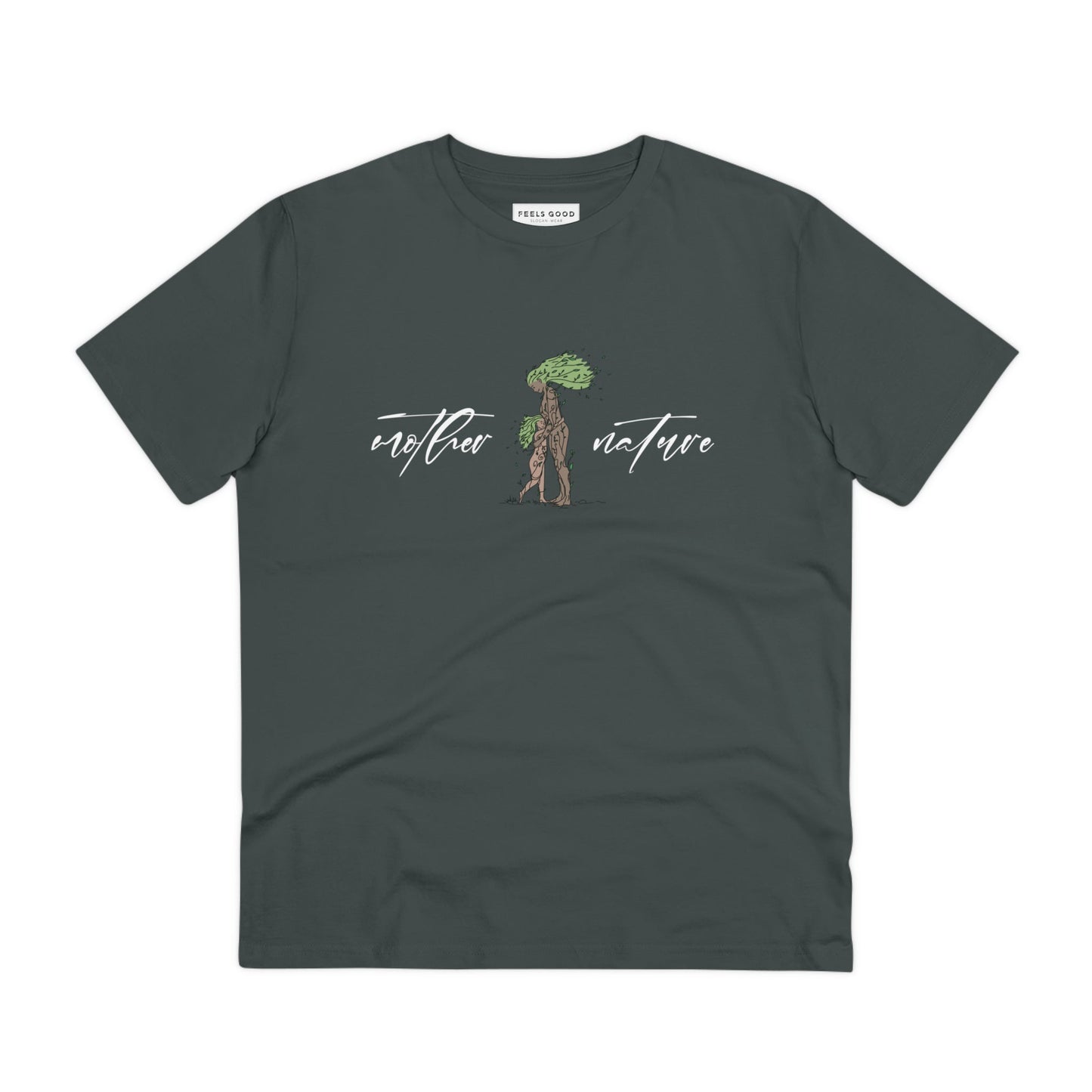 Adventure in comfort with our organic cotton 'Mother Nature' eco t-shirt, perfect for any journey.