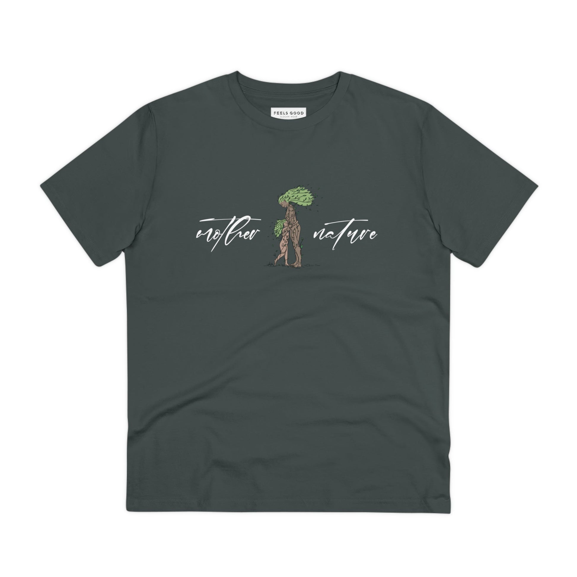 Adventure in comfort with our organic cotton 'Mother Nature' eco t-shirt, perfect for any journey.