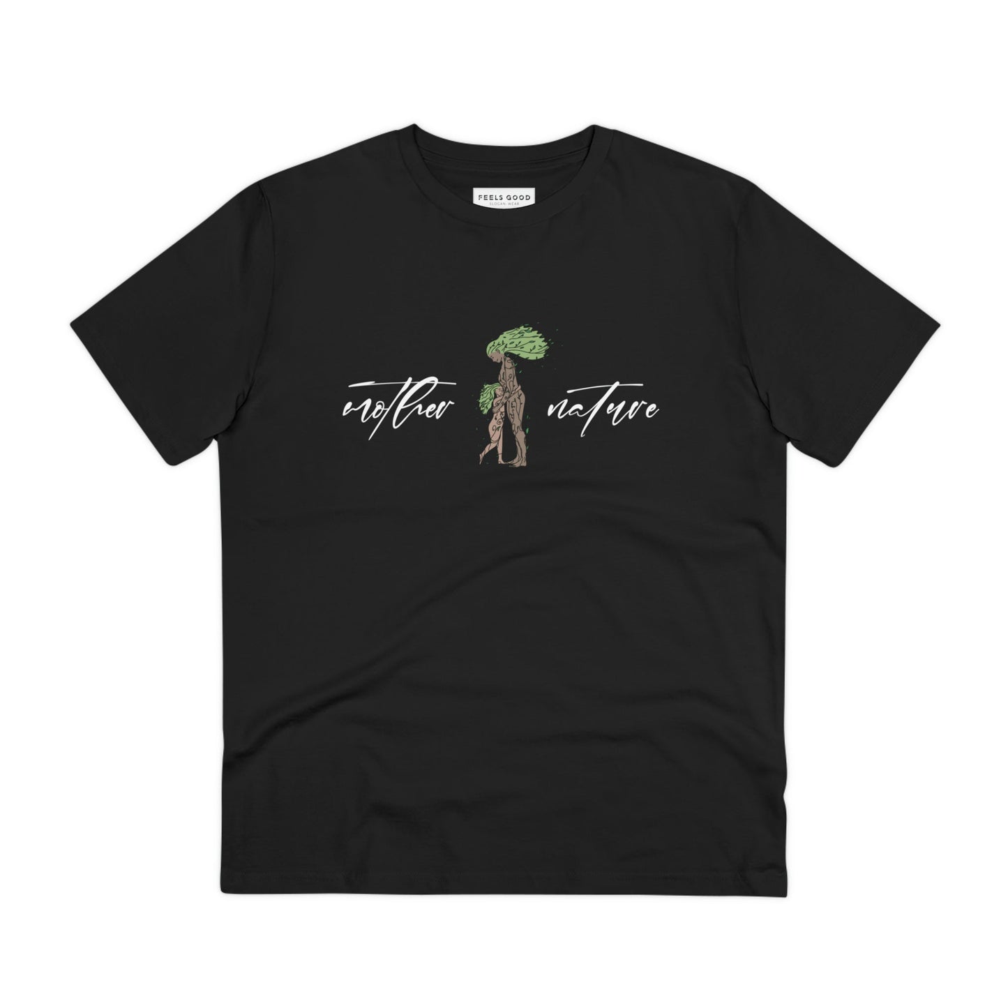 Feel nature’s touch in our organic cotton 'Mother Nature' eco t-shirt, the best women’s walking t-shirt.