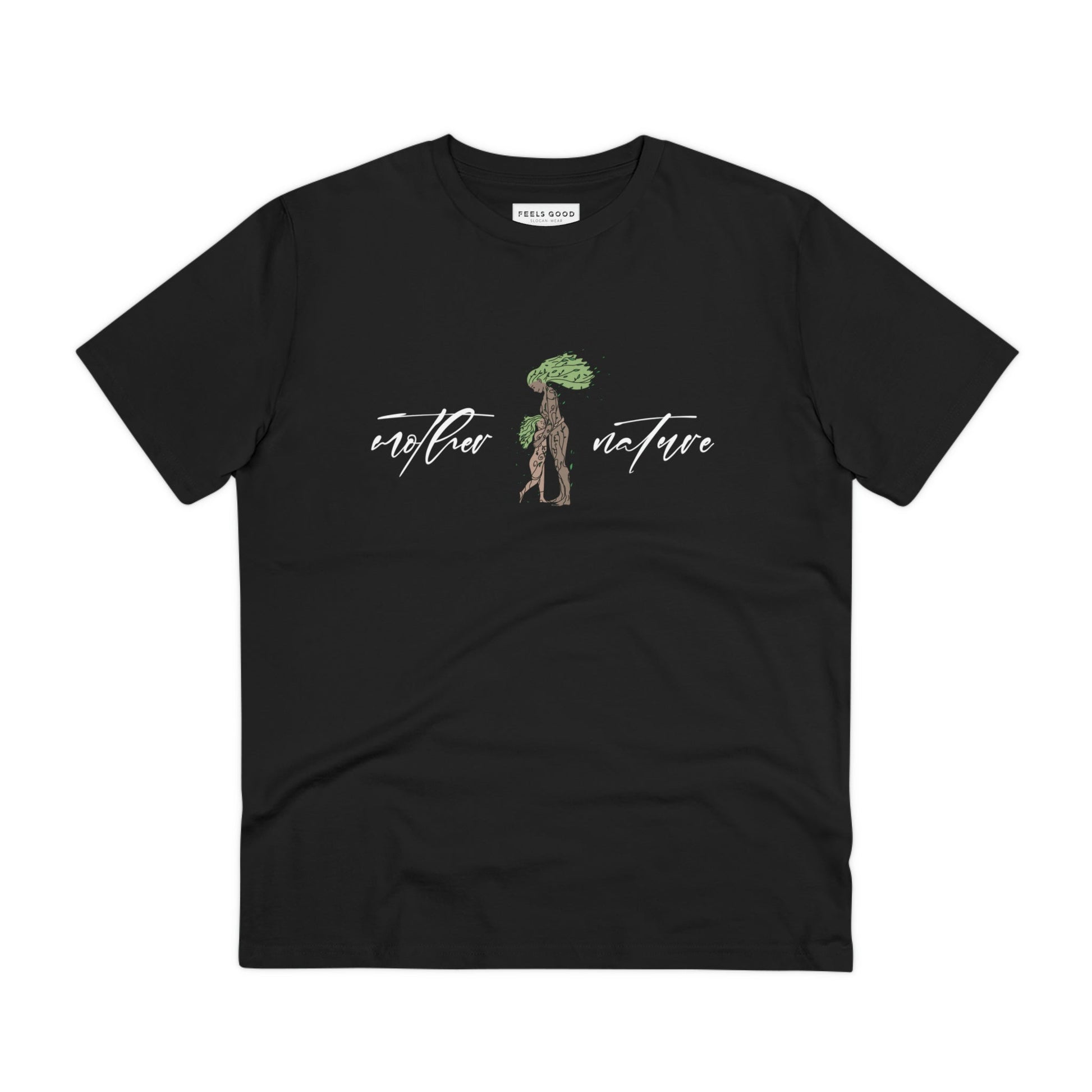Feel nature’s touch in our organic cotton 'Mother Nature' eco t-shirt, the best women’s walking t-shirt.