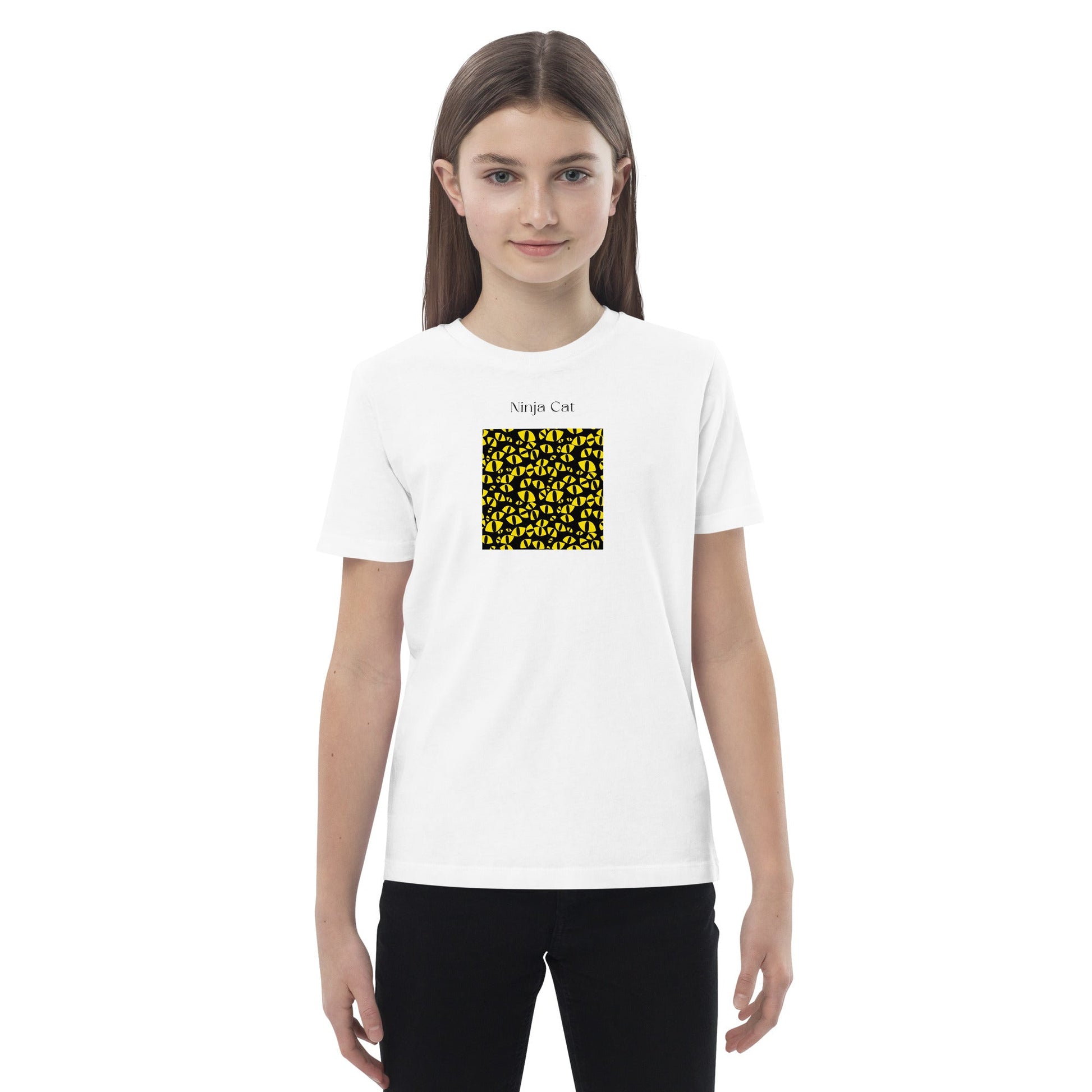 Cute cat t-shirts for kids – Organic Cotton 'Ninja Cat' Kids Funny Cat T-shirt

