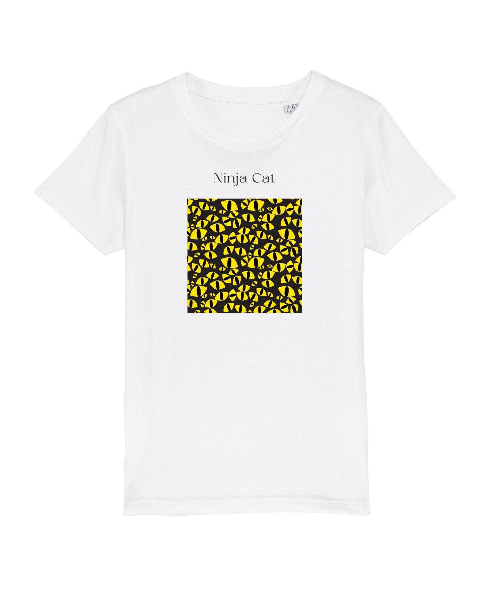 Organic Cotton 'Ninja Cat' Kids Funny Cat T-shirt – animal print t shirts children adore

