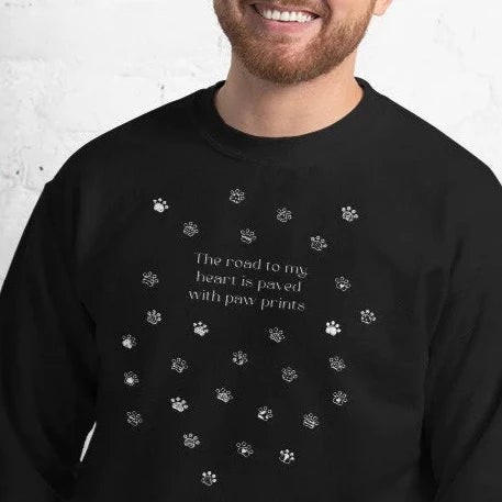 Sweatshirts with cats graphic – Organic Cotton 'Paw Prints' Funny Animal Sweatshirt

