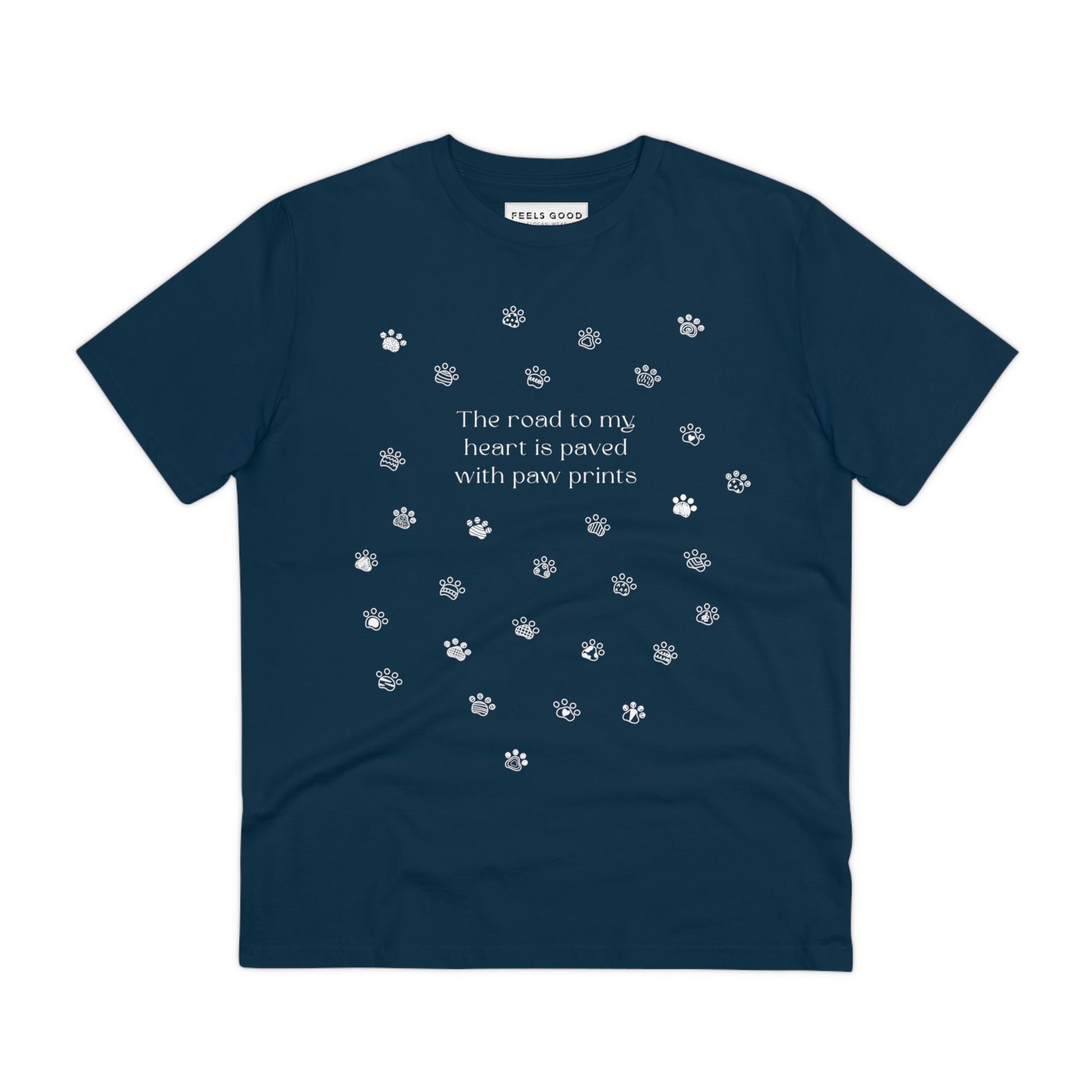 Organic Cotton 'Paw Prints' Funny Animal T-shirt - Cat t-shirt for animal lovers

