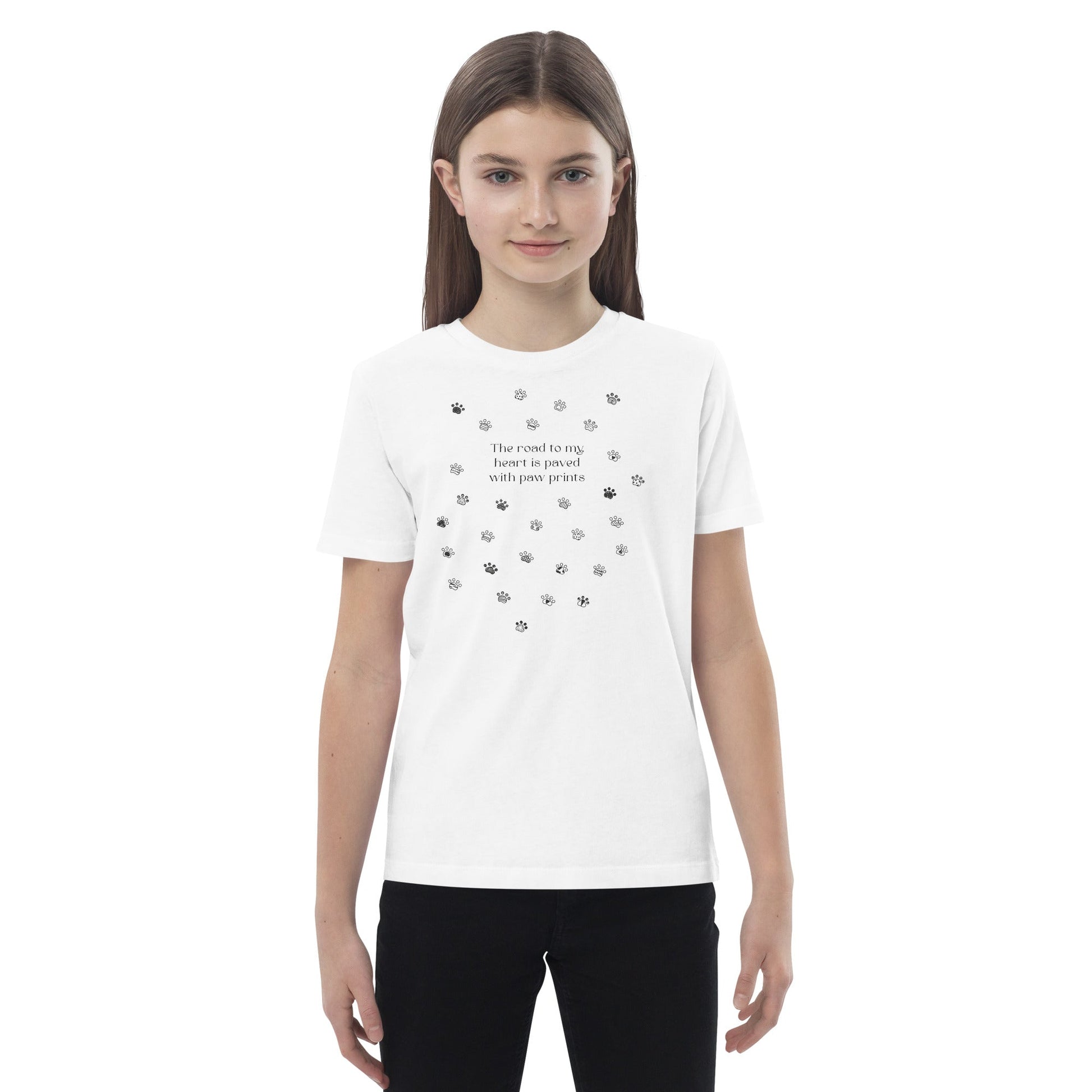 Organic Cotton 'Paw Prints' Kids Funny Animal T-shirt – gender neutral kids clothes style

