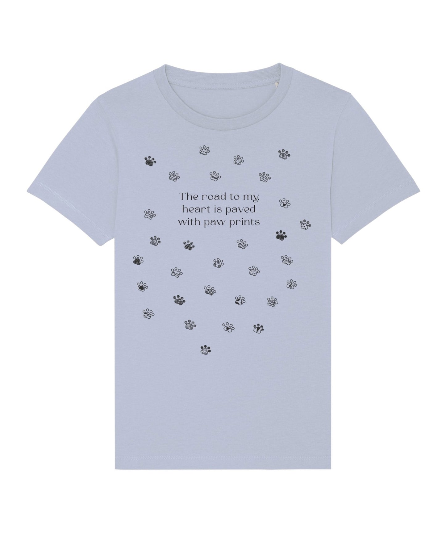 Organic Cotton 'Paw Prints' Kids Funny Animal T-shirt – cute children's cat t-shirts look


