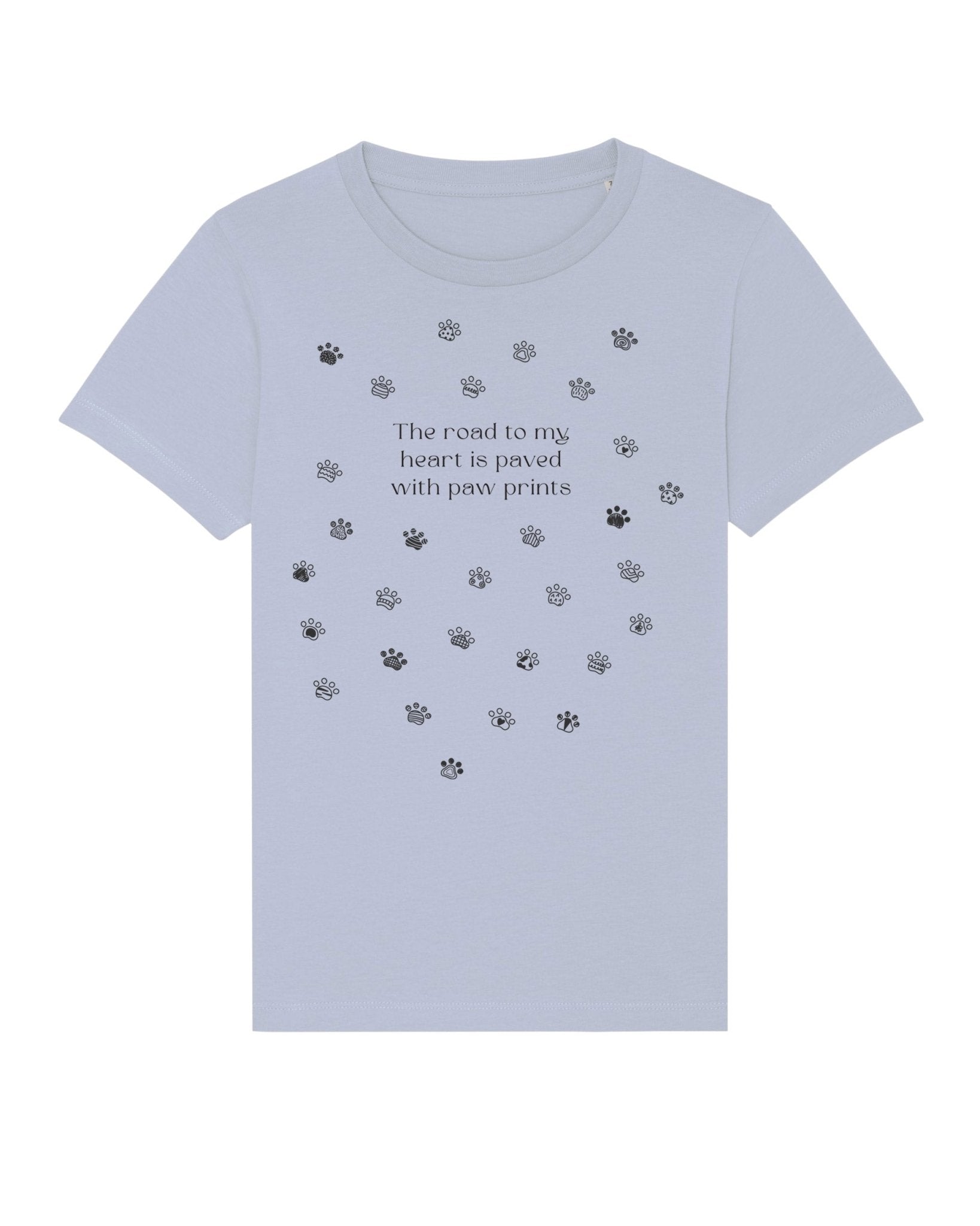 Organic Cotton 'Paw Prints' Kids Funny Animal T-shirt – cute children's cat t-shirts look

