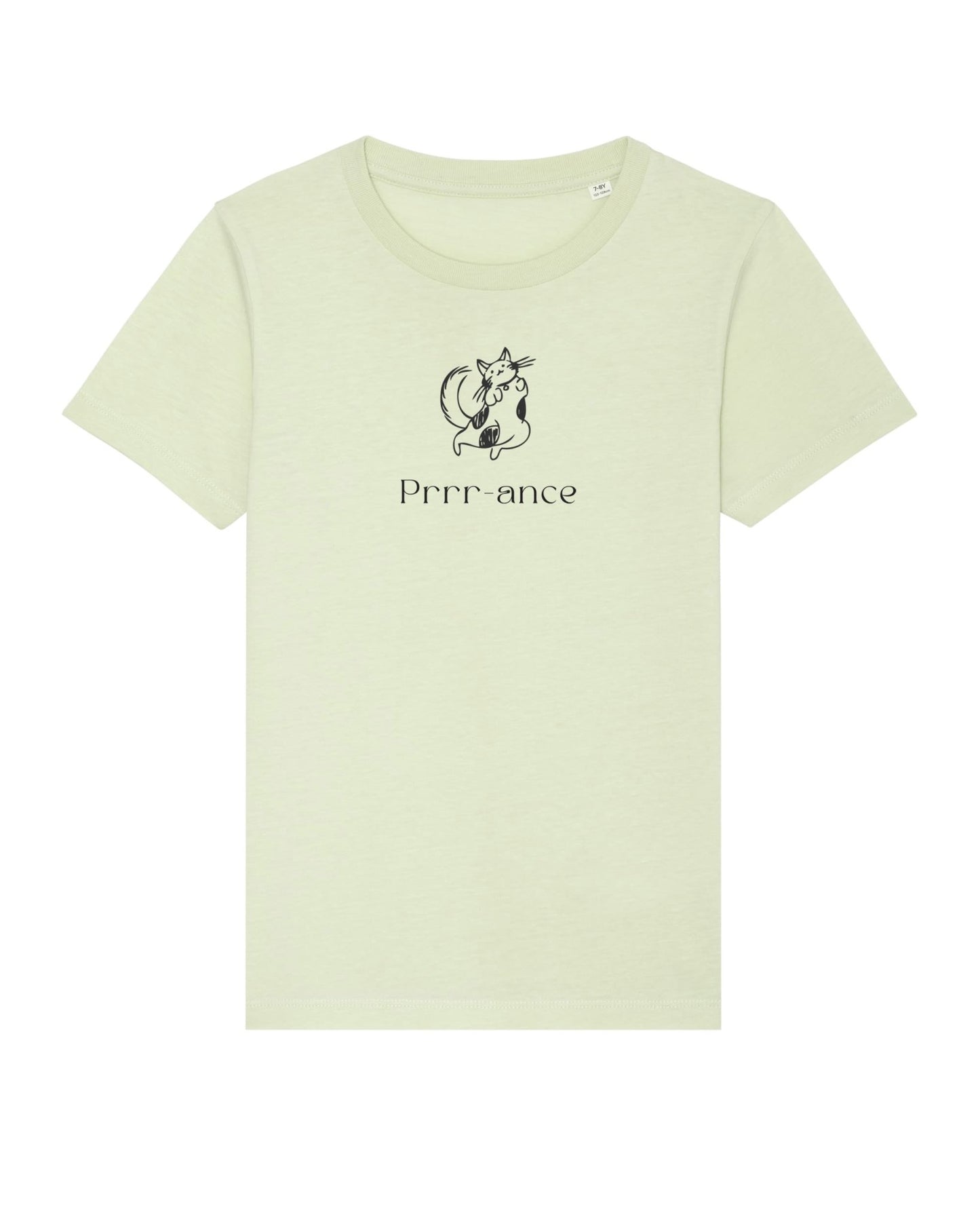 Organic Cotton 'Prance' Kids Funny Cat T-shirt, a playful Hello Kitty outfit.