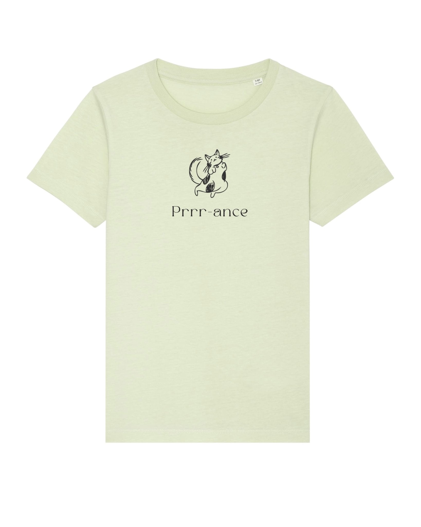 Organic Cotton 'Prance' Kids Funny Cat T-shirt, a playful Hello Kitty outfit.