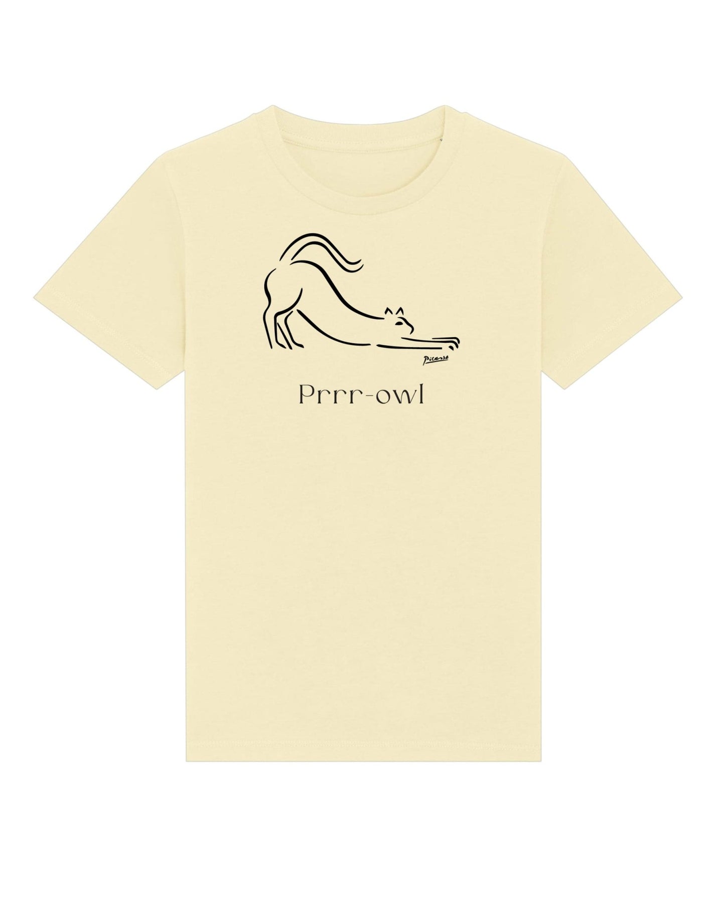 Organic cotton 'Prowl Cat' kids funny cat t-shirt—stylish and fun cat t-shirts for every child.