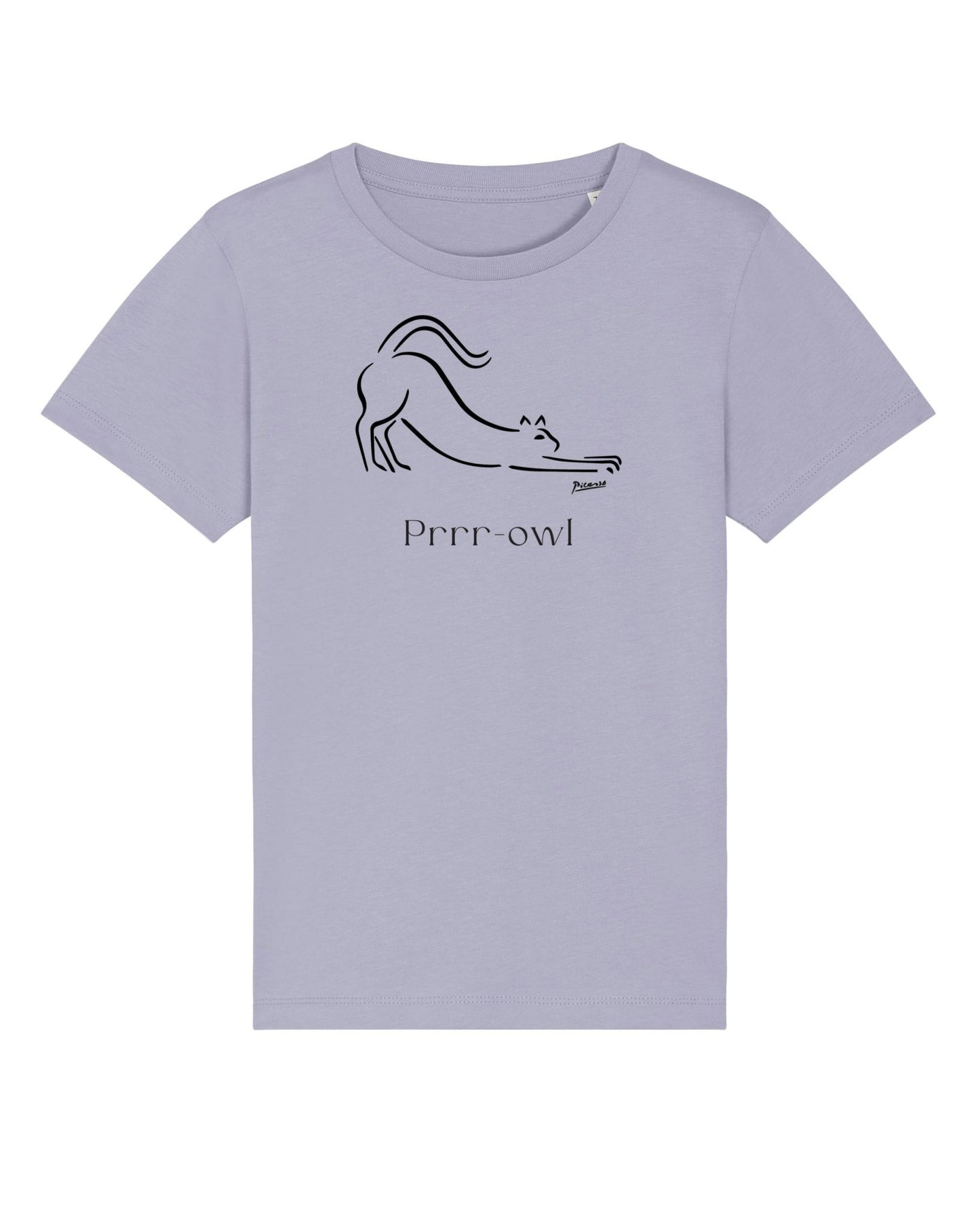 Organic cotton 'Prowl Cat' kids funny cat t-shirt—best animal print t-shirts children will adore.
