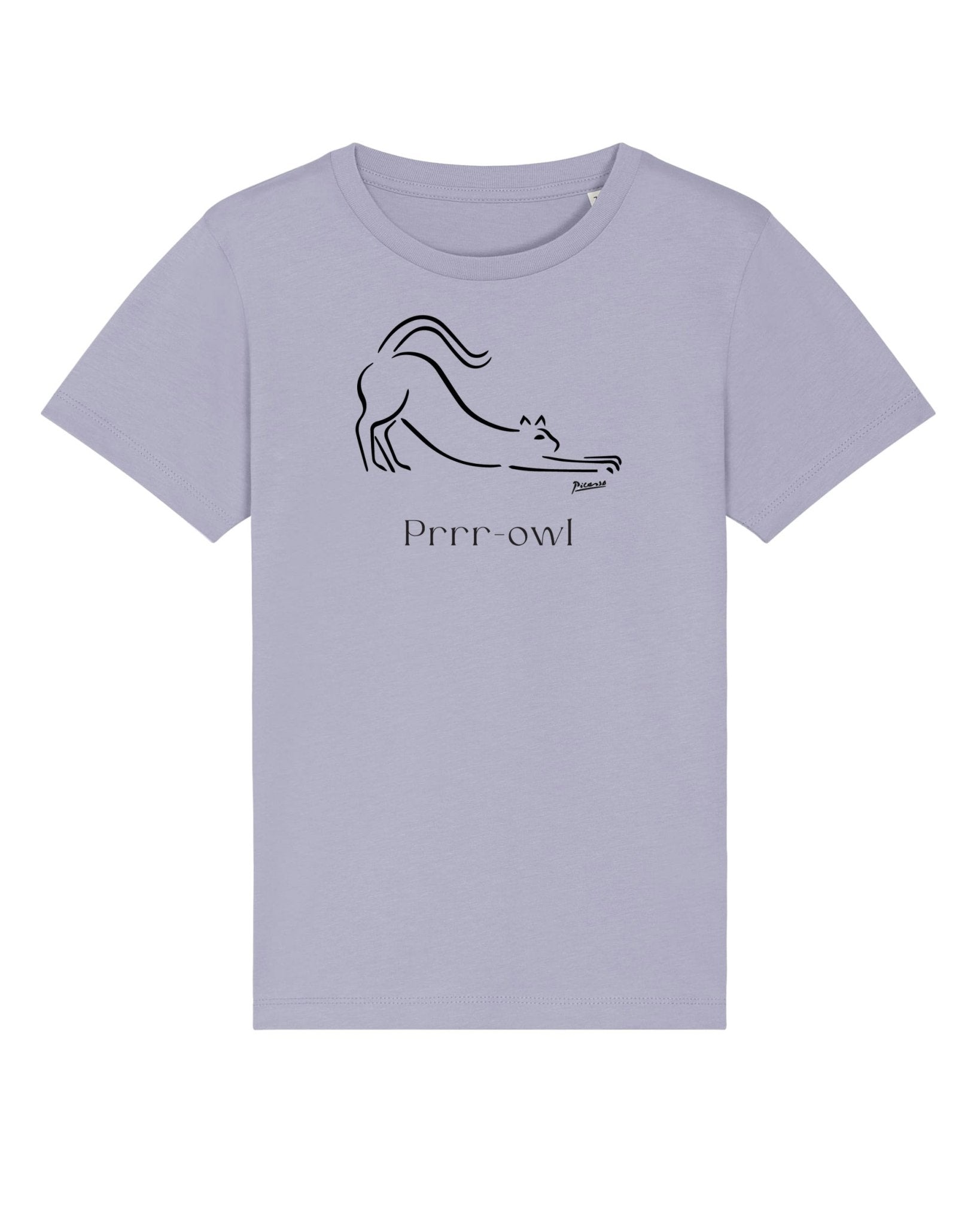 Organic cotton 'Prowl Cat' kids funny cat t-shirt—best animal print t-shirts children will adore.