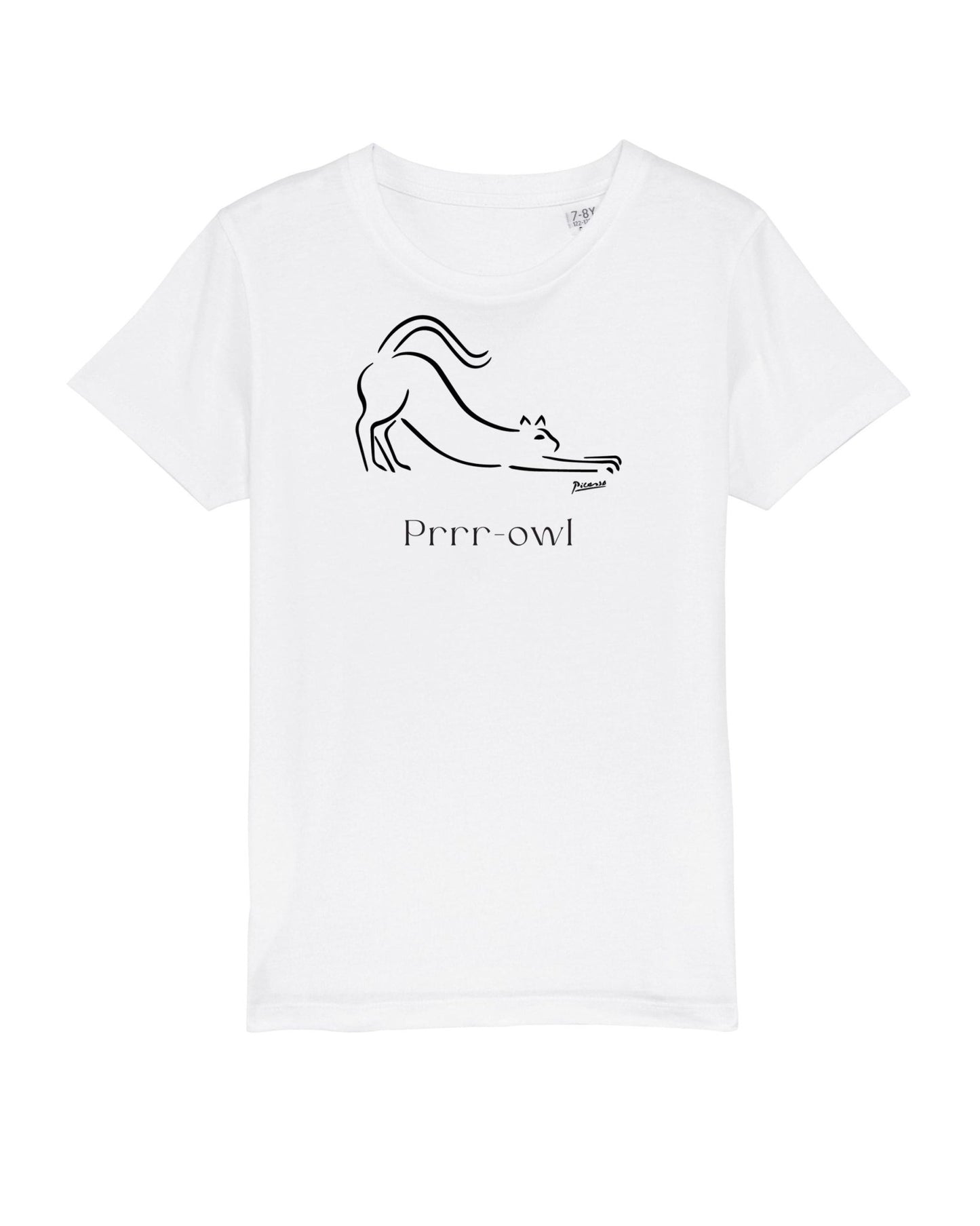 Organic cotton 'Prowl Cat' kids funny cat t-shirt—an adorable choice in gender neutral kids clothes.