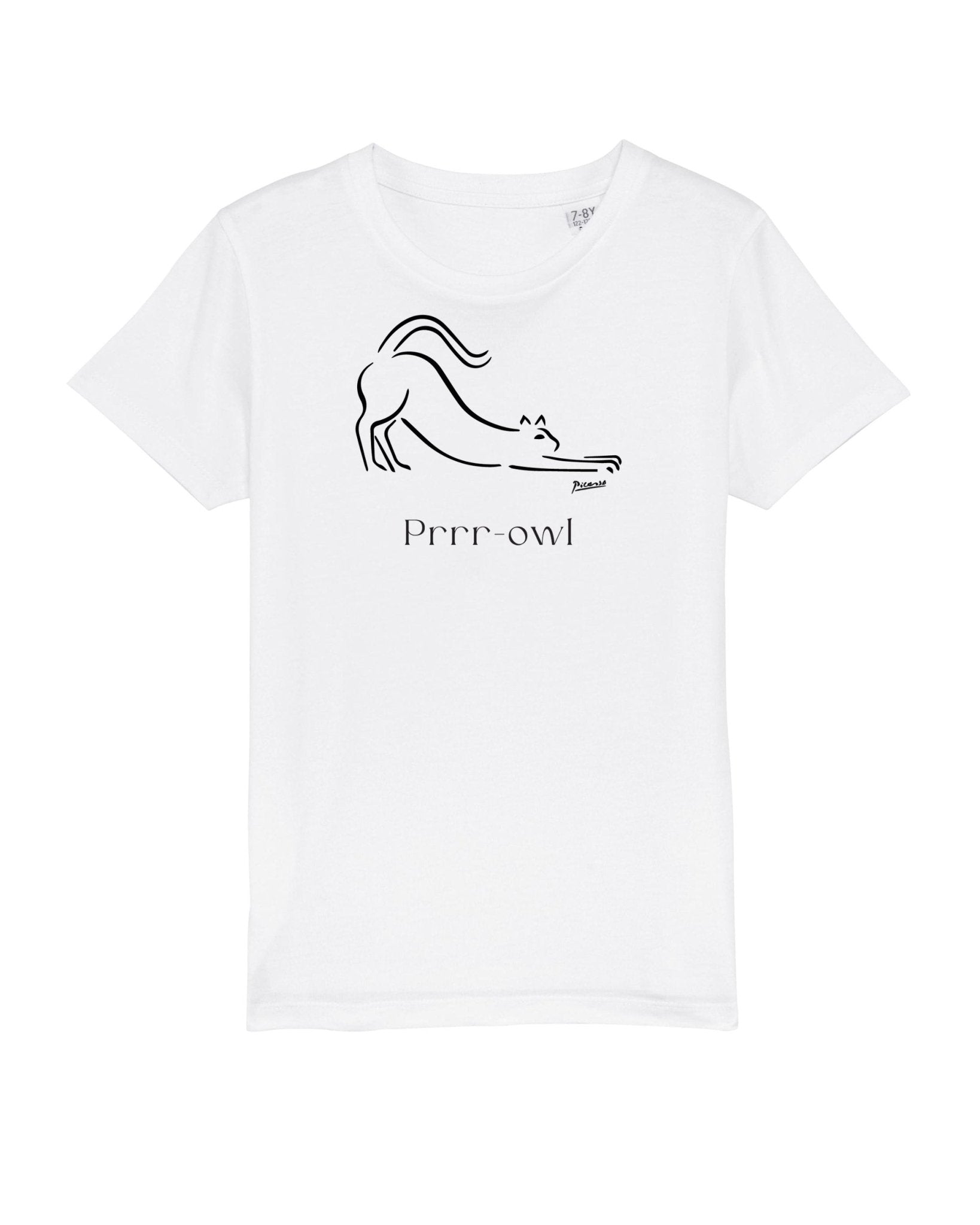 Organic cotton 'Prowl Cat' kids funny cat t-shirt—an adorable choice in gender neutral kids clothes.