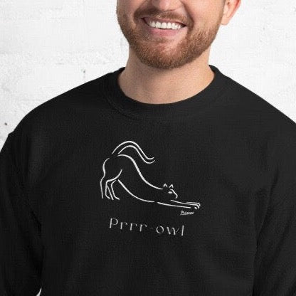 Organic Cotton 'Prowl' Funny Cat Sweatshirt – perfect for cat lovers and doggie sweatshirts fans.
