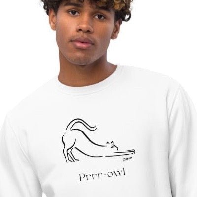 Organic Cotton 'Prowl' Funny Cat Sweatshirt – a cozy and stylish cat sweatshirt.