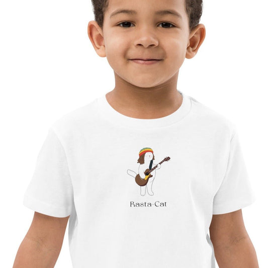 Organic Cotton 'Rasta Cat' Kids Funny Cat T-shirt - childrens animal print t shirts.