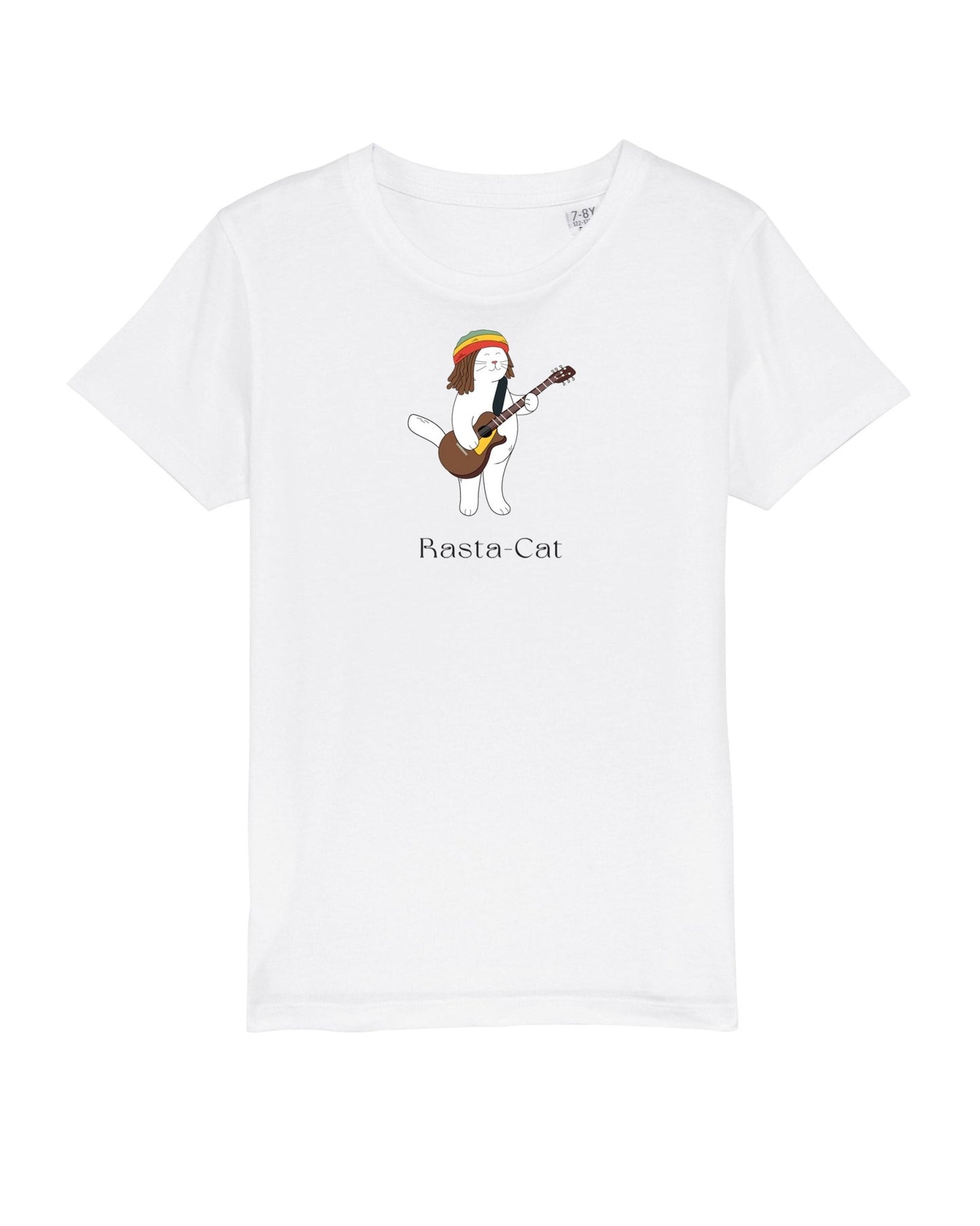 Unique Organic Cotton 'Rasta Cat' Funny Cat T-shirt for kids