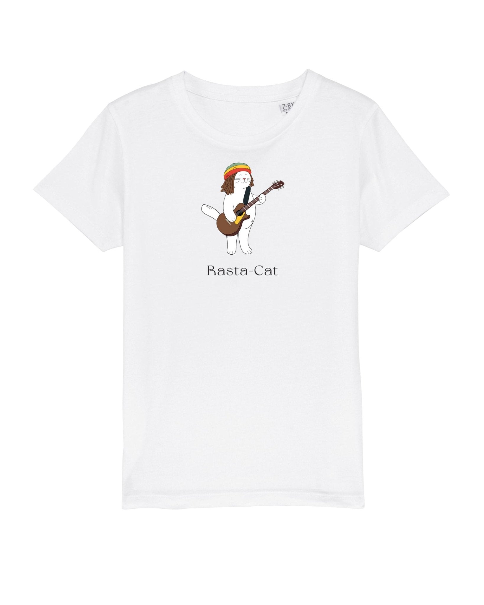 Unique Organic Cotton 'Rasta Cat' Funny Cat T-shirt for kids