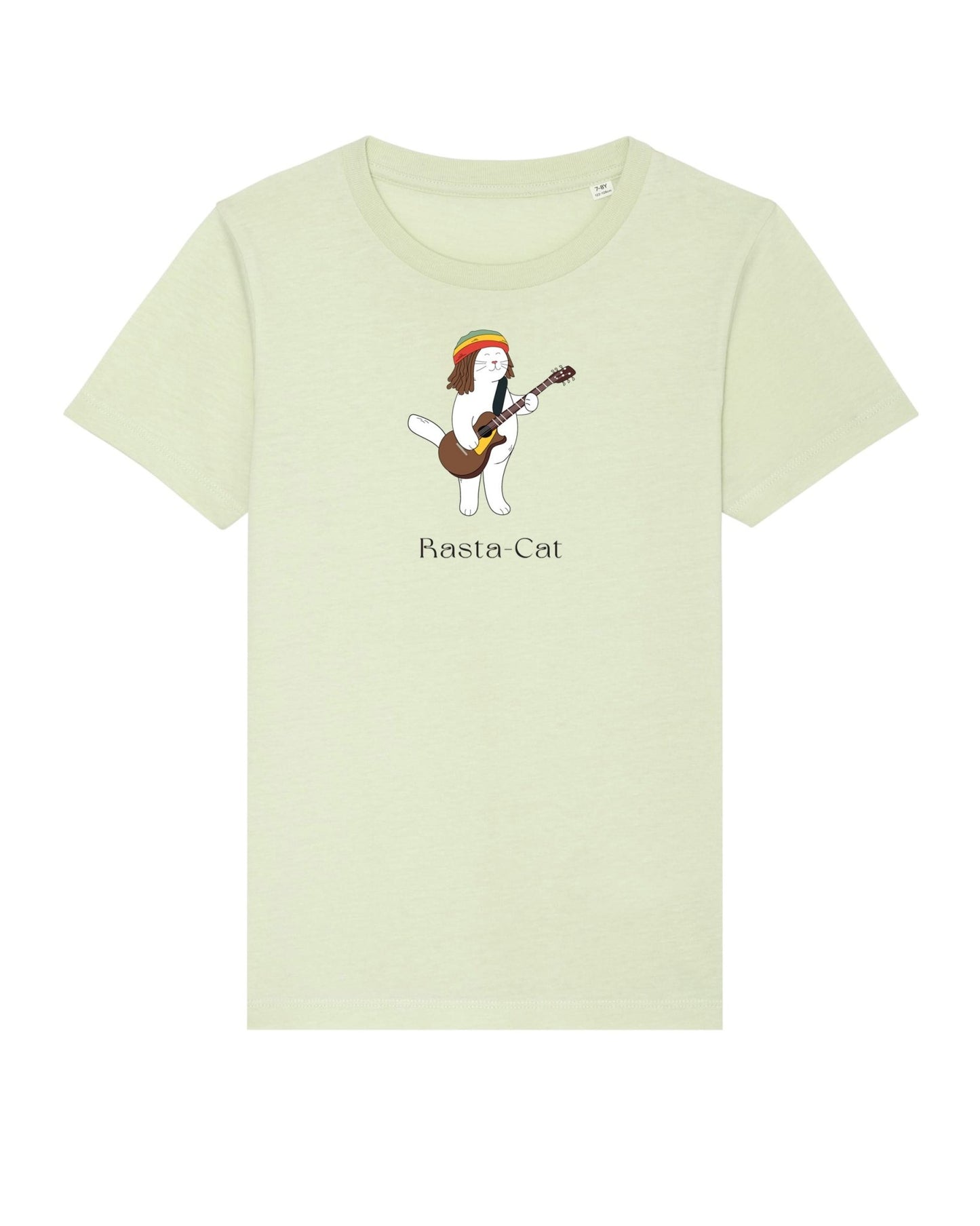 Hello Kitty style Organic Cotton 'Rasta Cat' T-shirt for children