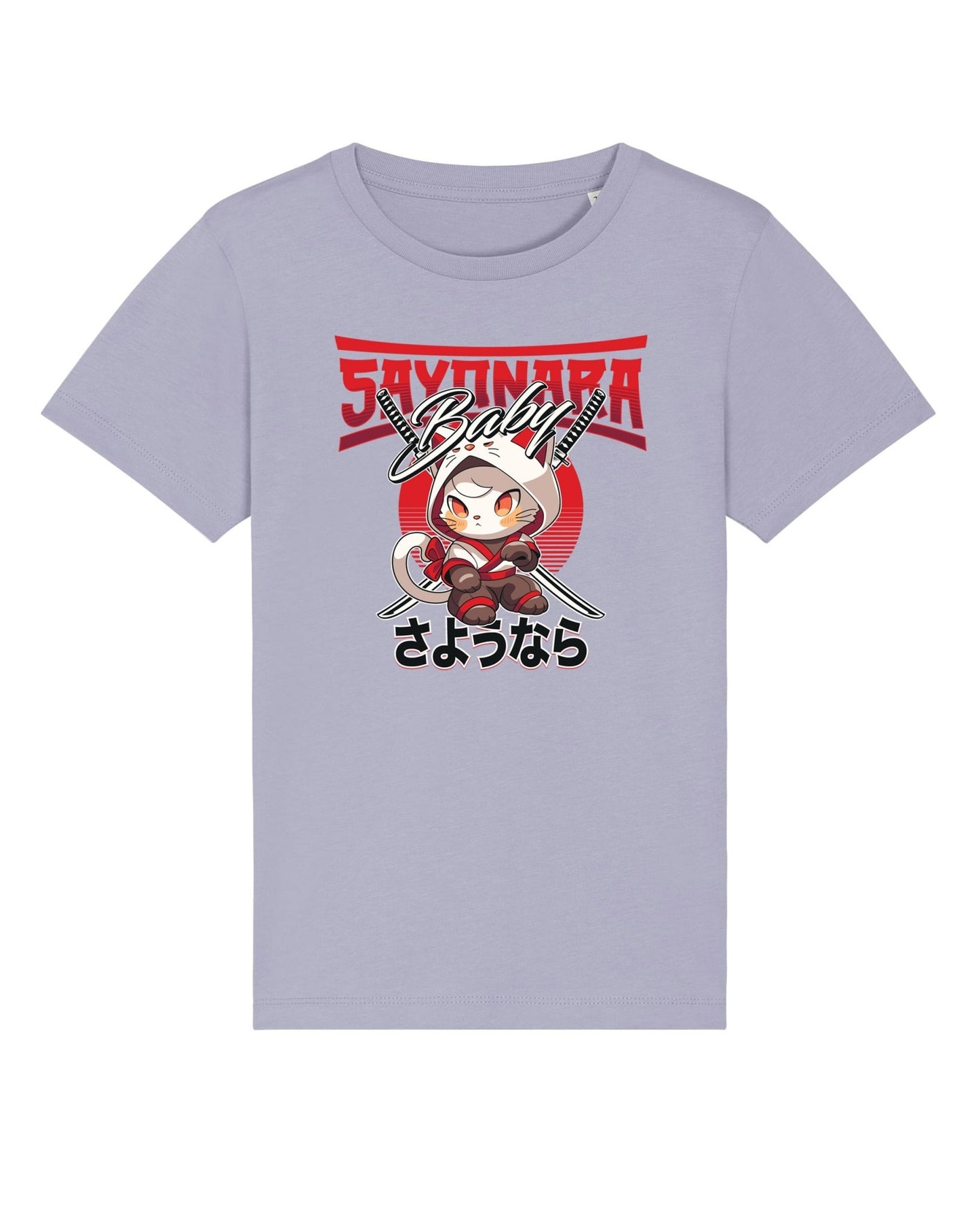 Unique Organic Cotton 'Sayonara' Funny Cat T-shirt, hello kitty clothing for kids.