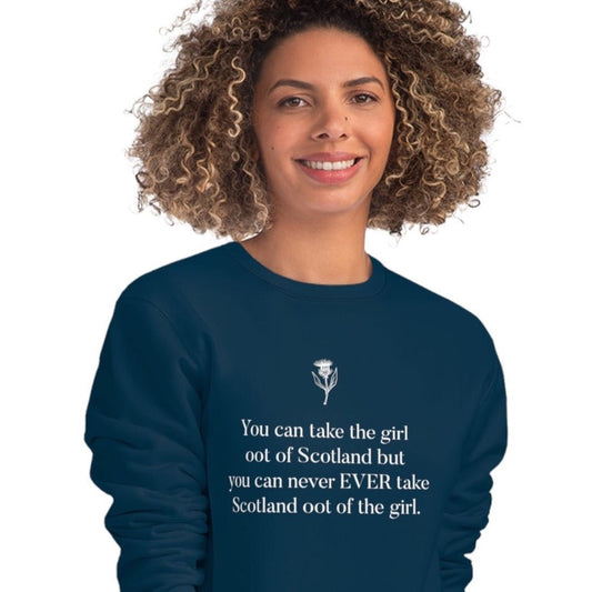Stay cozy in the Scotland 'Nessie' organic cotton sweatshirt—perfect for any Scotland sweatshirt lover!